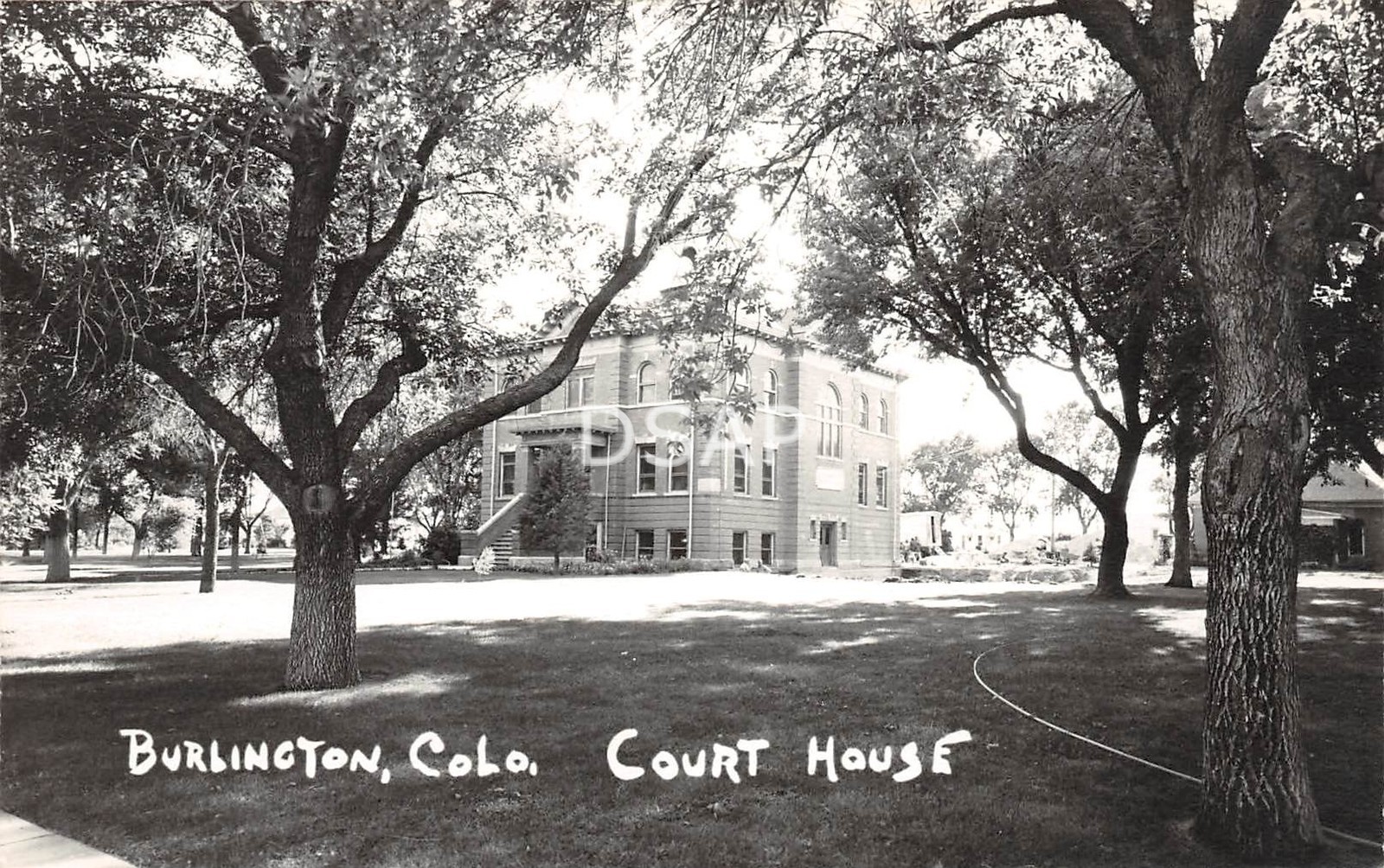 Colorado CO Postcard Real Photo RPPC 1951 BURLINGTON Court House Building Colorado CO Postcard Real Photo RPPC 1951 BURLINGTON Court House Building