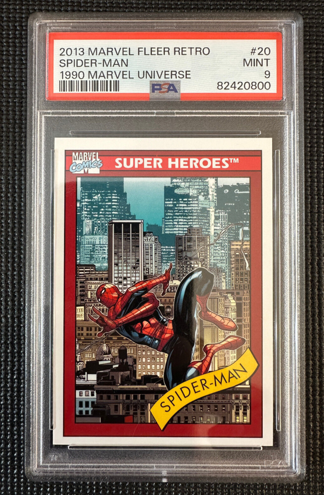2013 Fleer Marvel Retro -  1990 Marvel Universe - Spider-Man (POP 6 None Higher)
