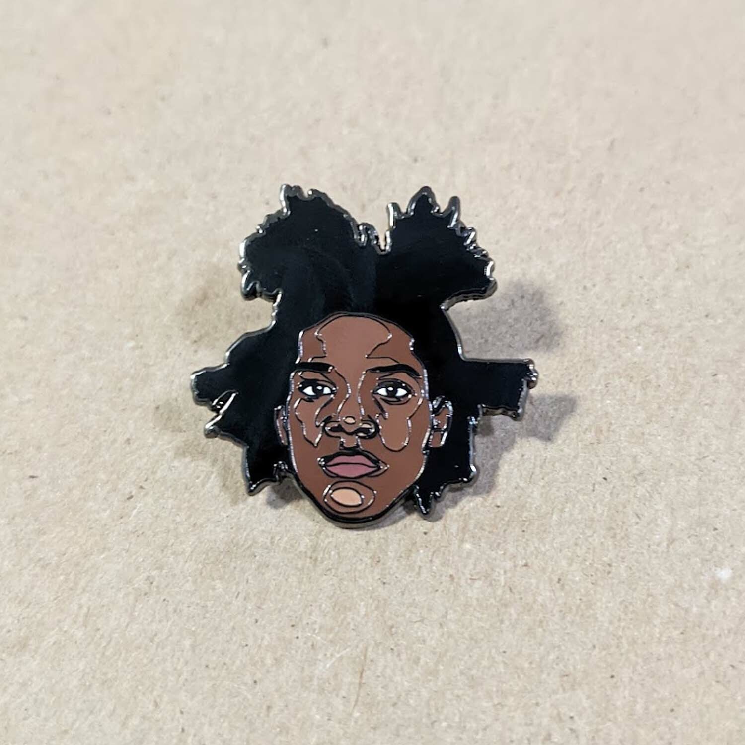 Jean Michel Basquiat hard enamel pin, Samo Art Icon Jean Michel Basquiat hard enamel pin, Samo Art Icon