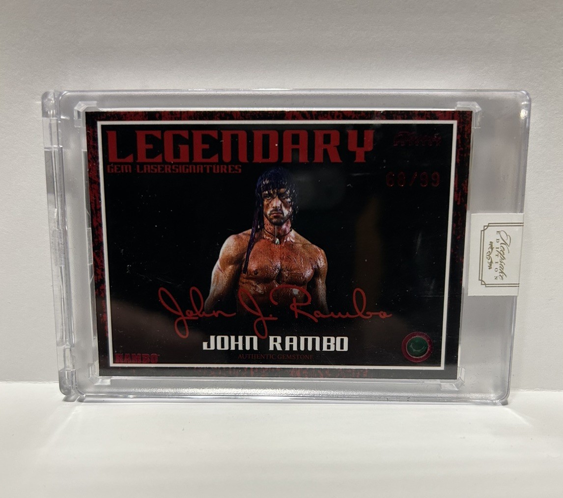 2024 Rambo Keepsake Edition John Rambo Legendary Gem stone Signagraph 68/99 π 2024 Rambo Keepsake Edition John Rambo Legendary Gem stone Signagraph 68/99 π