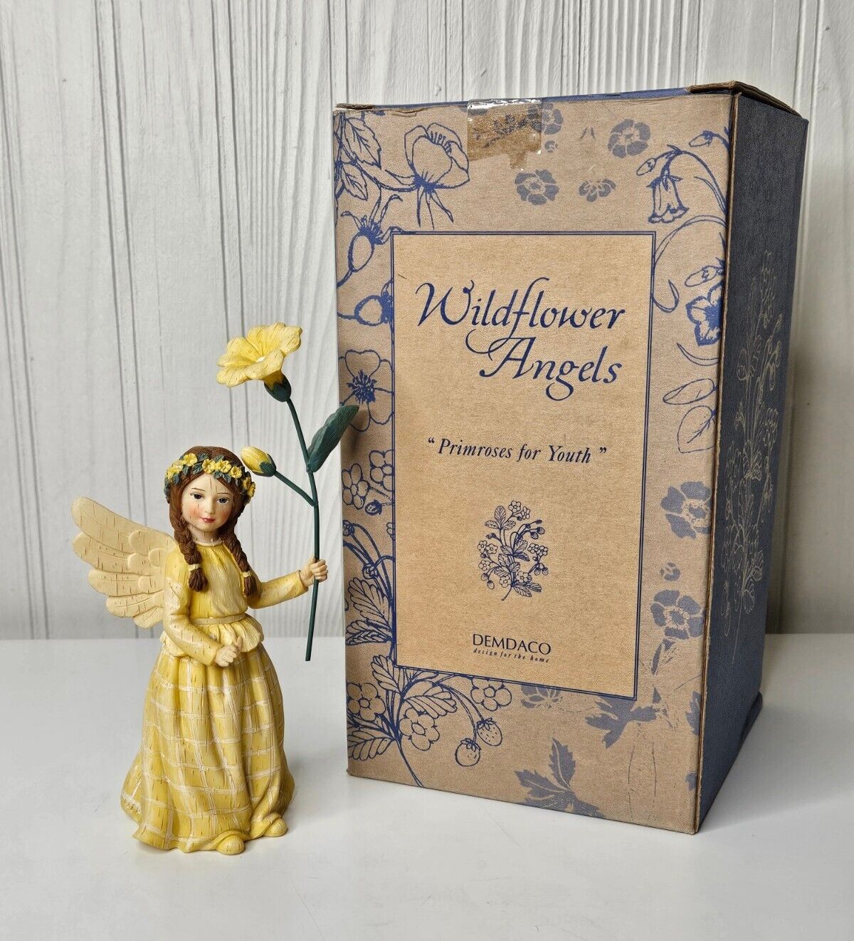 Wildflower Angels Primroses for Youth Figurine 36018 Demdaco 6.5” Tall in Box