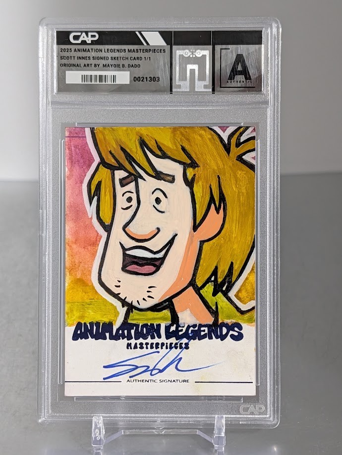 Scott Innes Signed Animation Legends 1/1 Sketch Card Shaggy Scooby Doo by Dado