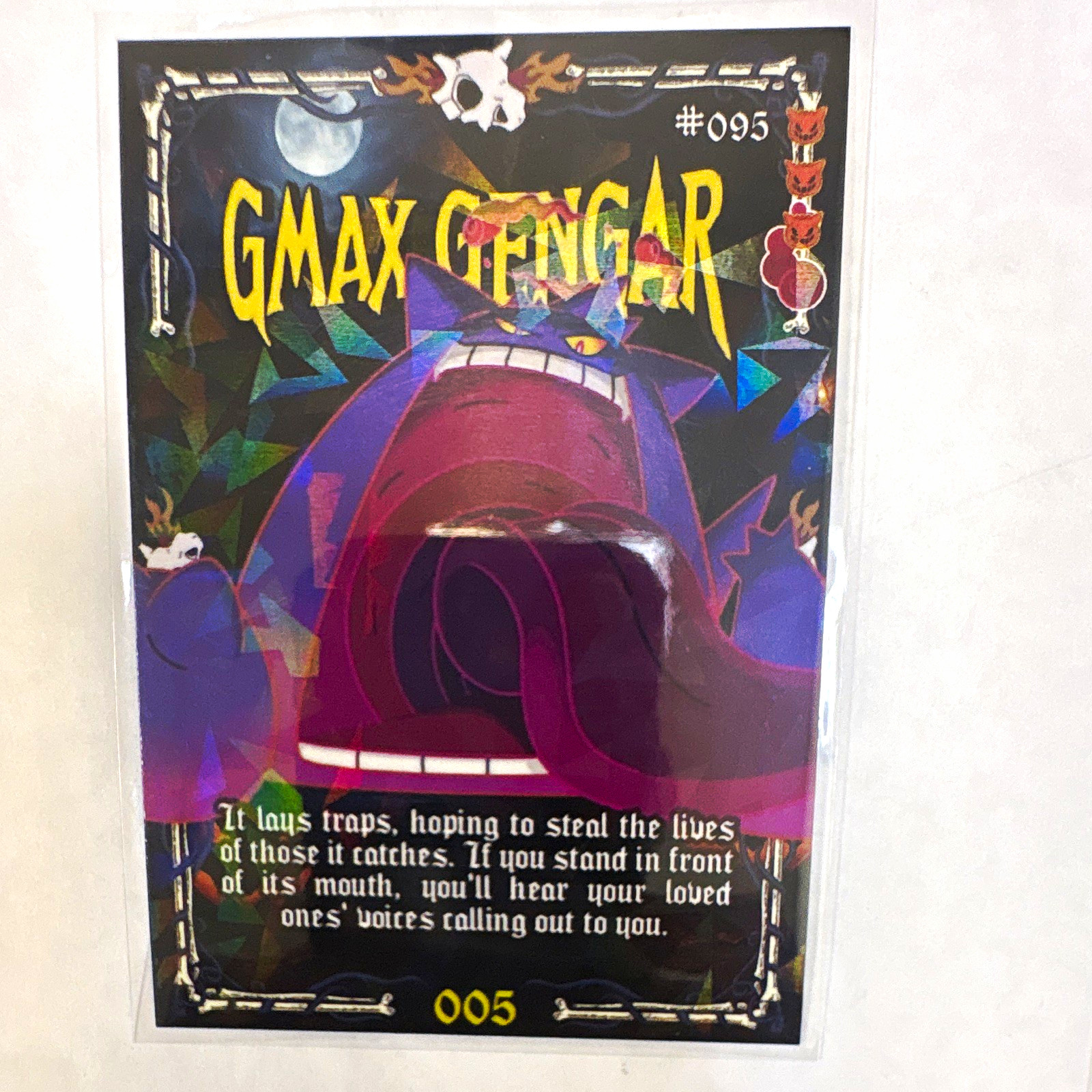 PRISMA 2024 Pokémon Trick or Trade Cards GMAX Gengar Hologram #095 005 EN