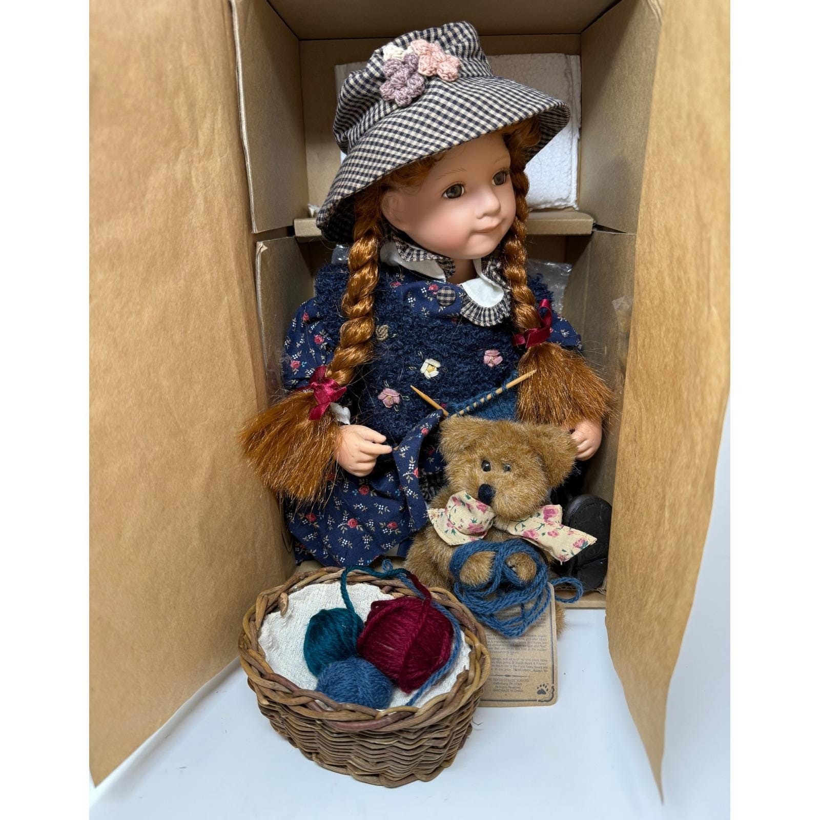 Vtg 2001 Boyds Bear Yesterdays Child Courtney Pearl Dropping Stitches 4954 Vtg 2001 Boyds Bear Yesterdays Child Courtney Pearl Dropping Stitches 4954