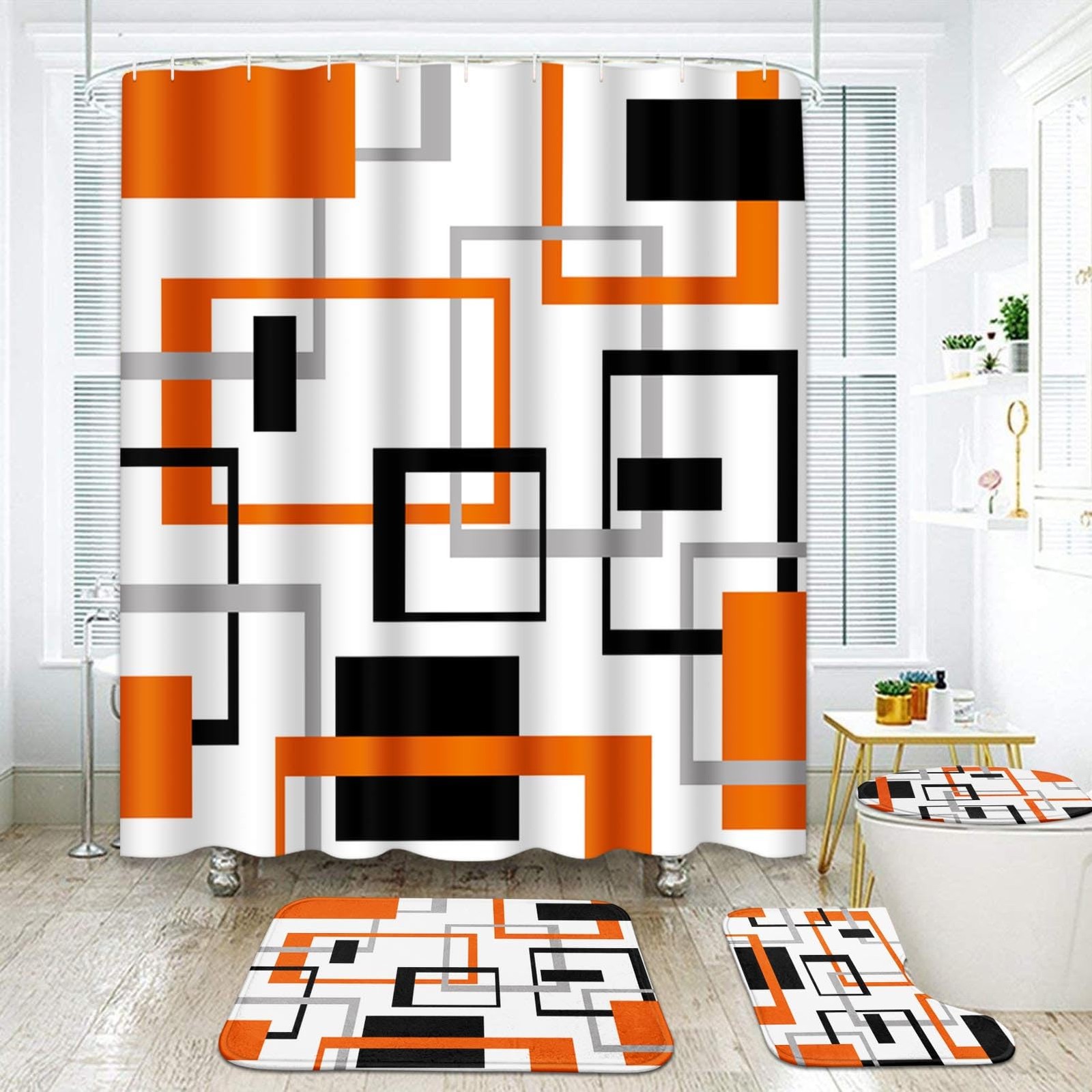 ArtSocket Geometric Orange and Gray 72