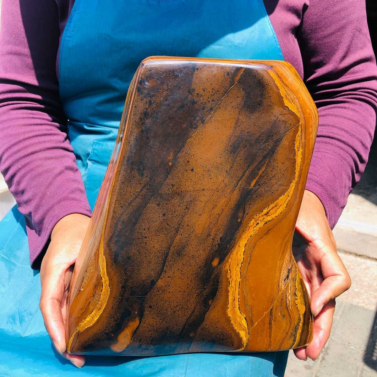12.71LB Large Natural Tiger\'s Eye Stone Quartz Crystal Specimen Mineral Healing 12.71LB Large Natural Tiger\'s Eye Stone Quartz Crystal Specimen Mineral Healing