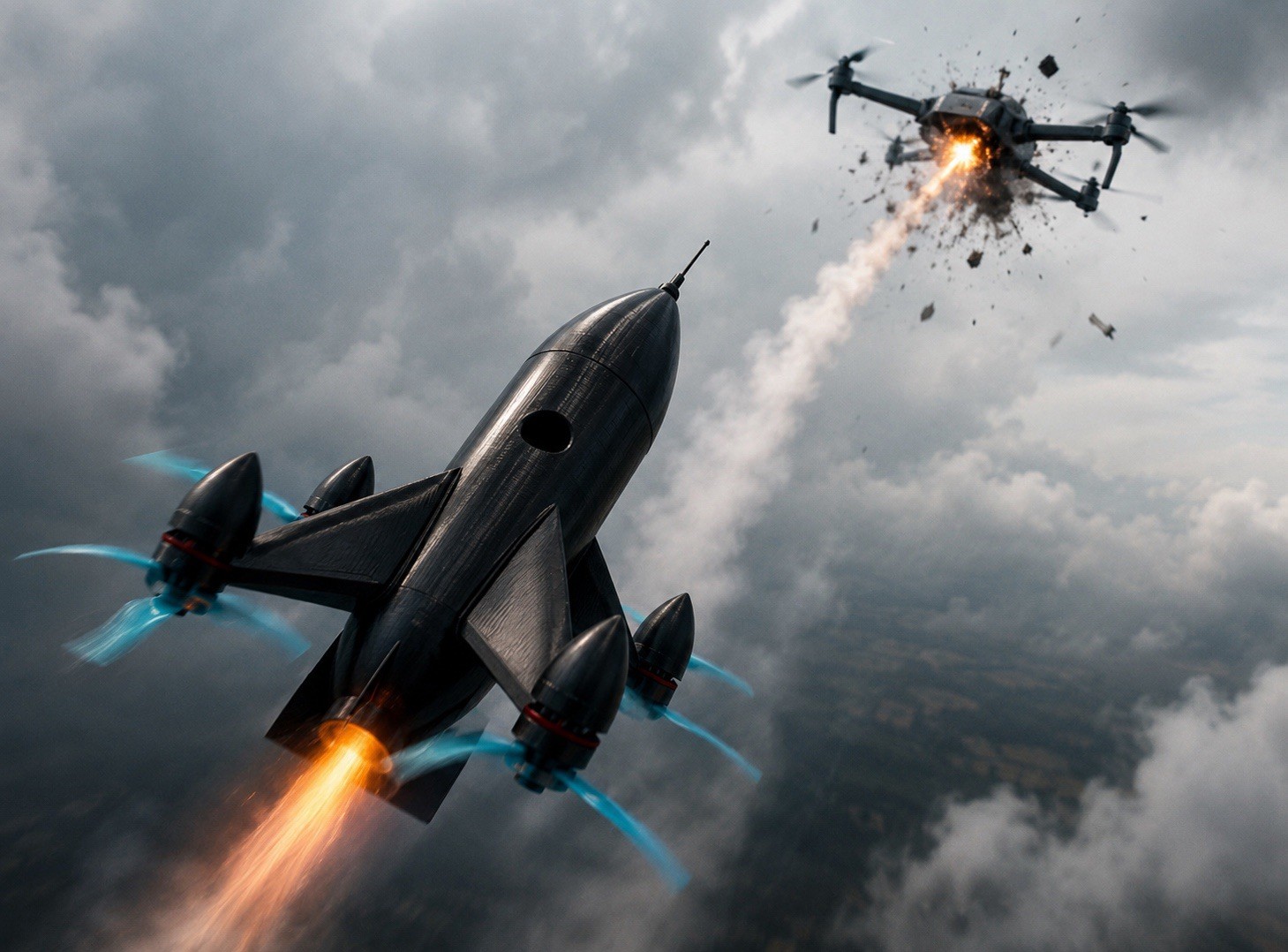 Ukrainian Made World's Best Interceptor – Rocket Quad FPV Frame Kit