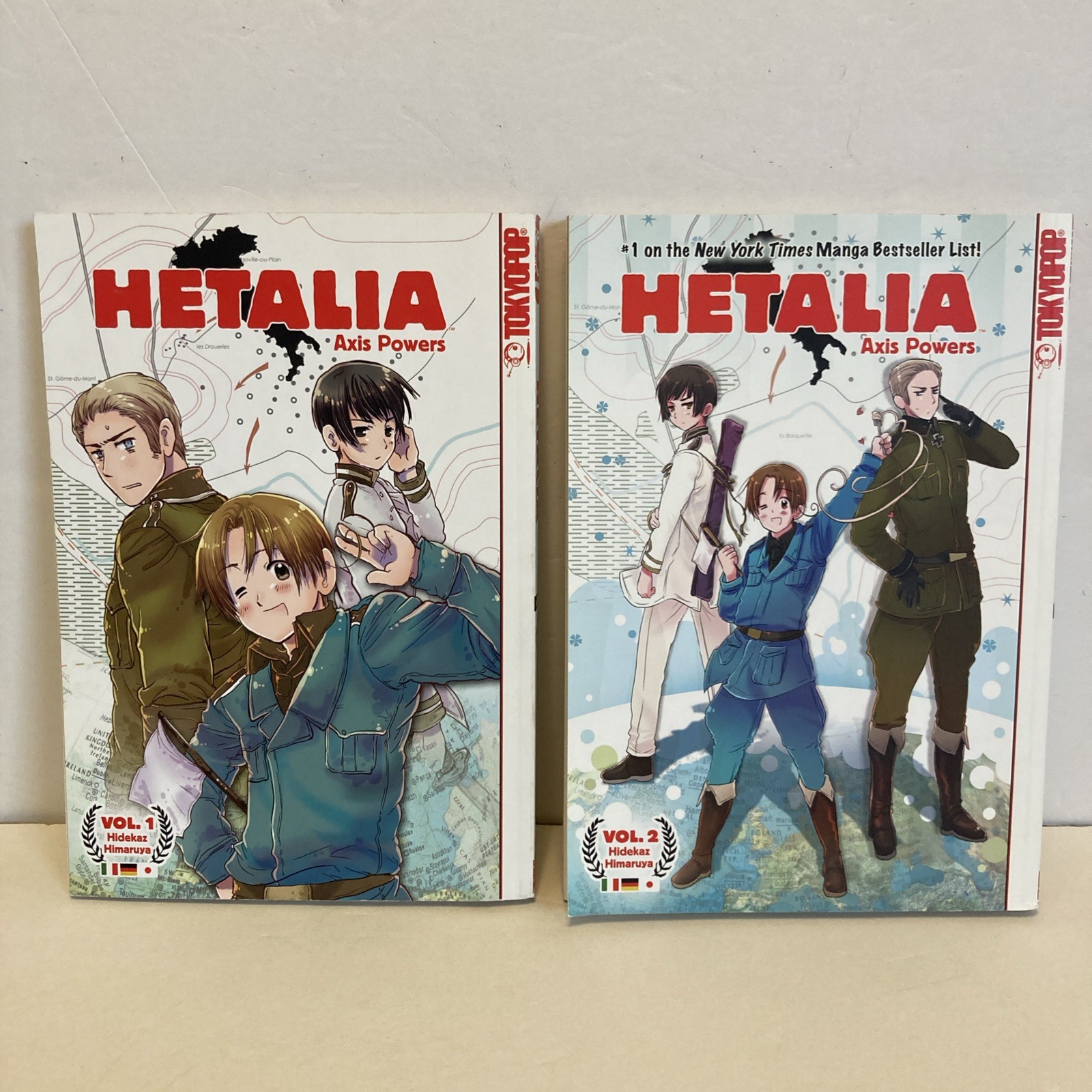 Hetalia Axis Powers Volume 1 & 2 English Manga First Tokyopop Printing Hetalia Axis Powers Volume 1 & 2 English Manga First Tokyopop Printing