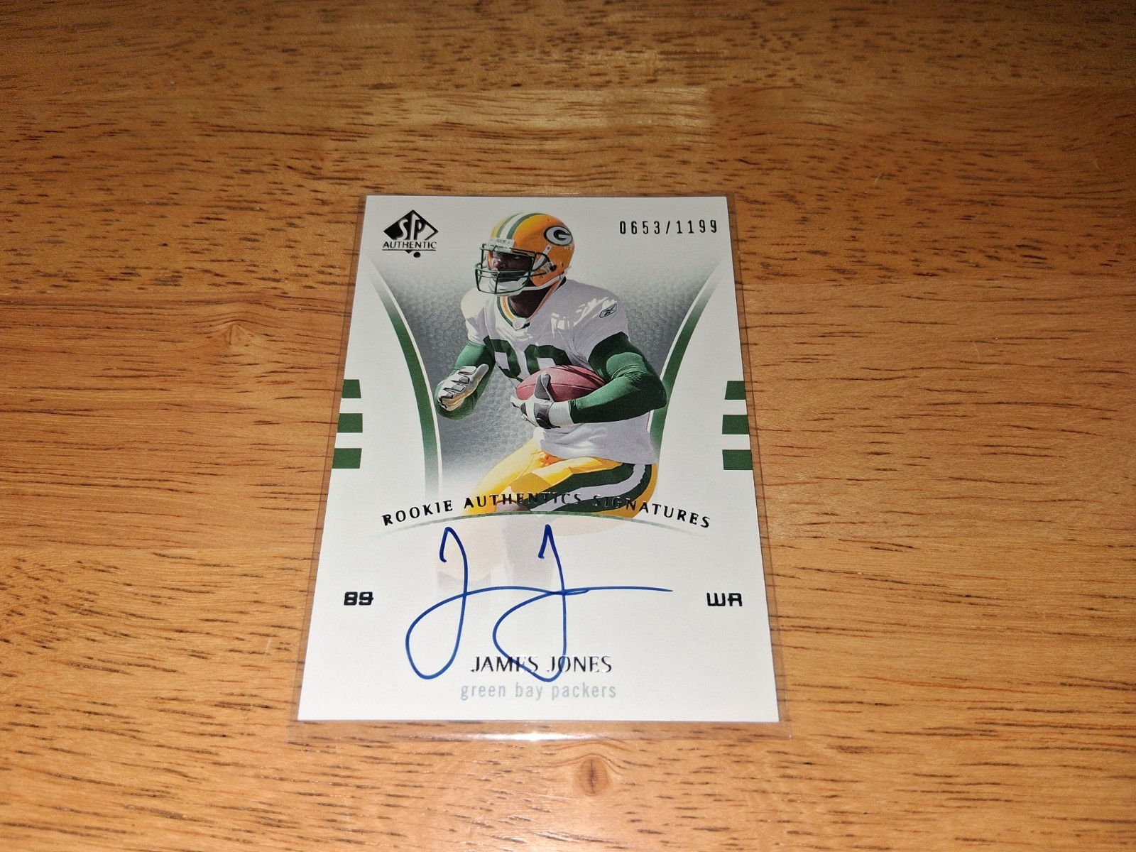 2007 SP Authentic JAMES JONES Rookie Authentics Signatures RC Auto #\'d 0653/1199 2007 SP Authentic JAMES JONES Rookie Authentics Signatures RC Auto #\'d 0653/1199