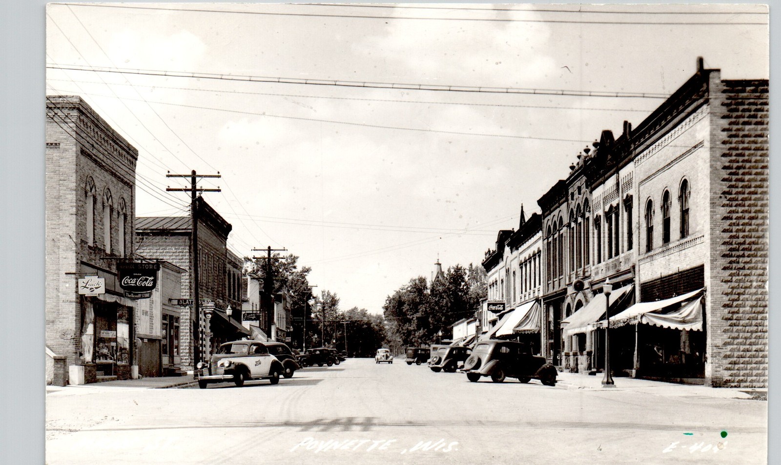DOWNTOWN MAIN STREET poynette wi c1950 postcard wisconsin real photo rppc DOWNTOWN MAIN STREET poynette wi c1950 postcard wisconsin real photo rppc
