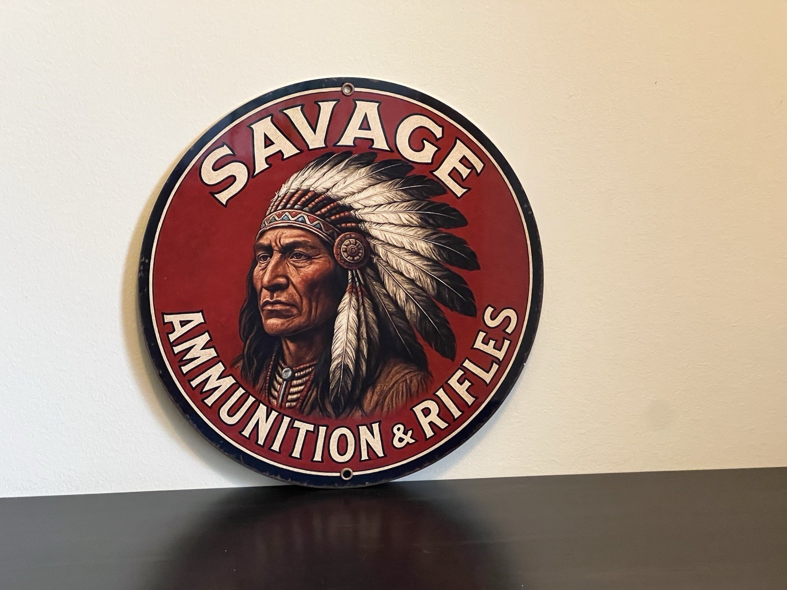 Savage Arms Rifles Ammunition Vintage Style Metal Sign Hi Gloss Savage Arms Rifles Ammunition Vintage Style Metal Sign Hi Gloss