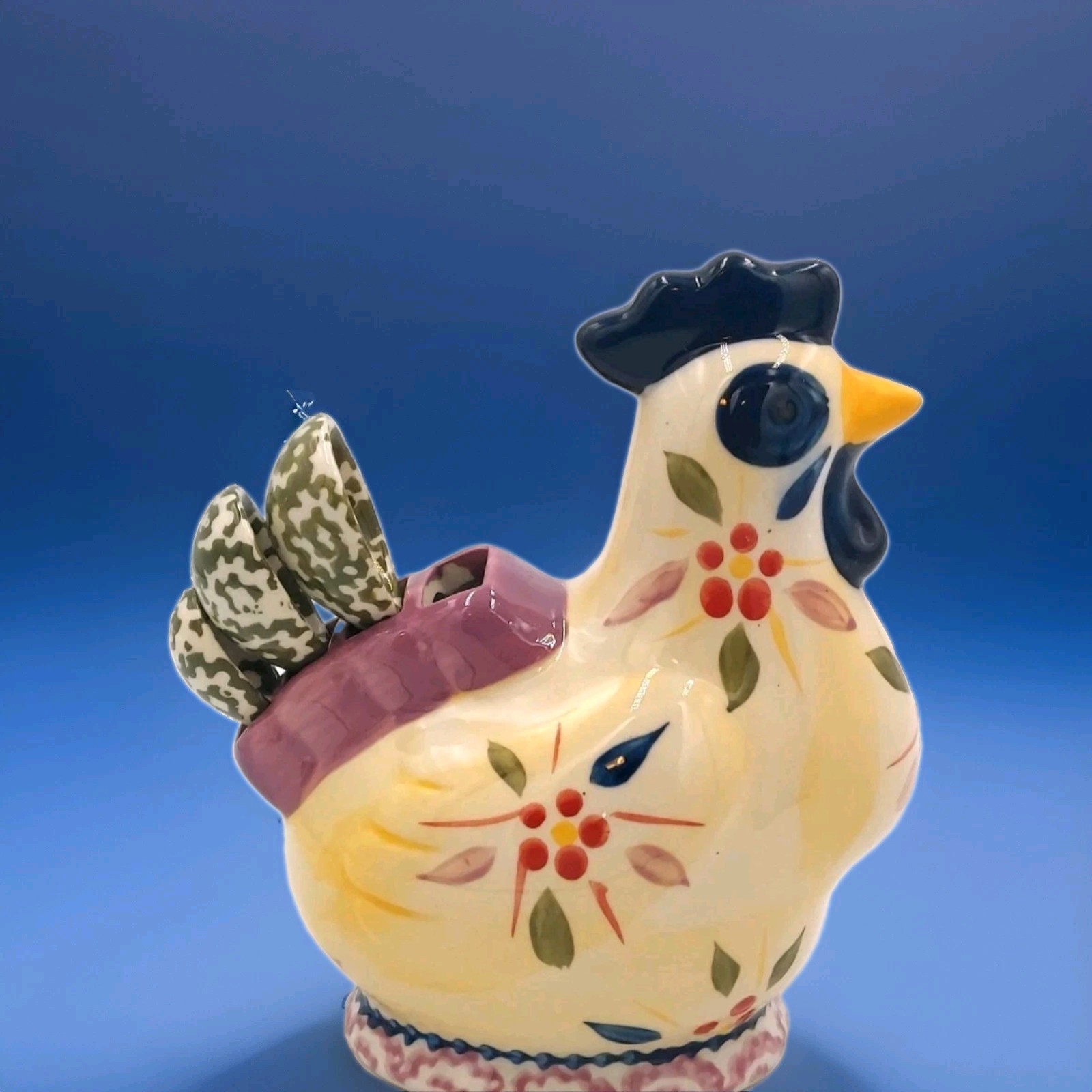 Temptations temp-tations Old World Rooster Chicken Measuring Spoons and Holder Temptations temp-tations Old World Rooster Chicken Measuring Spoons and Holder