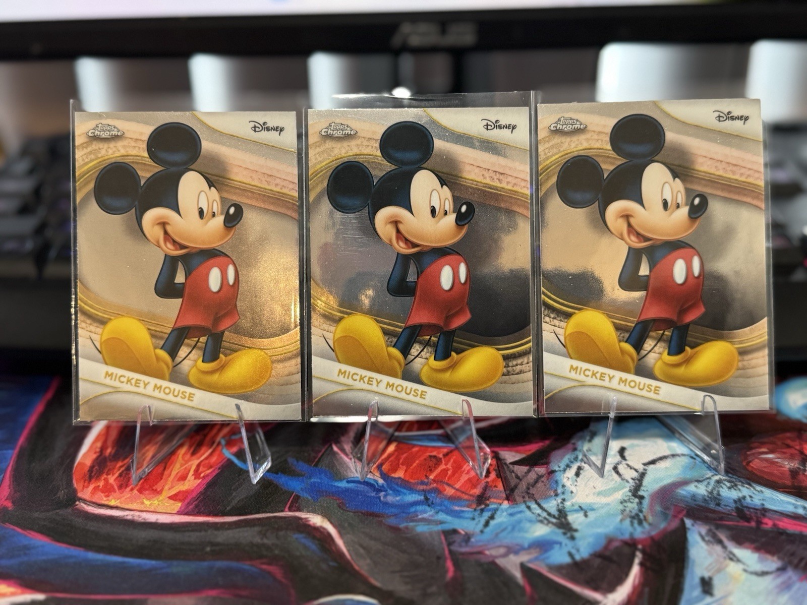 2025 Topps Chrome Disney Mickey Mouse Base #1 3 Card Lot