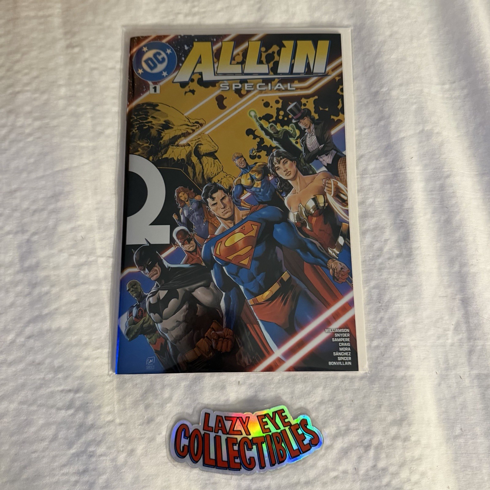 NYCC 2026 Exclusive DC All In Special #1 Gold Foil Wraparound Secret Drop LE 450 NYCC 2026 Exclusive DC All In Special #1 Gold Foil Wraparound Secret Drop LE 450