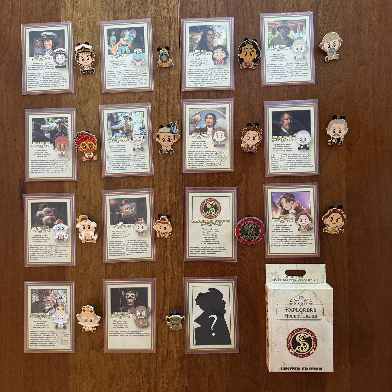 2026 D23 MOG COMPLETE FULL SET ADORBS S.E.A. Society Explorers Adventurers 14 pc 2026 D23 MOG COMPLETE FULL SET ADORBS S.E.A. Society Explorers Adventurers 14 pc