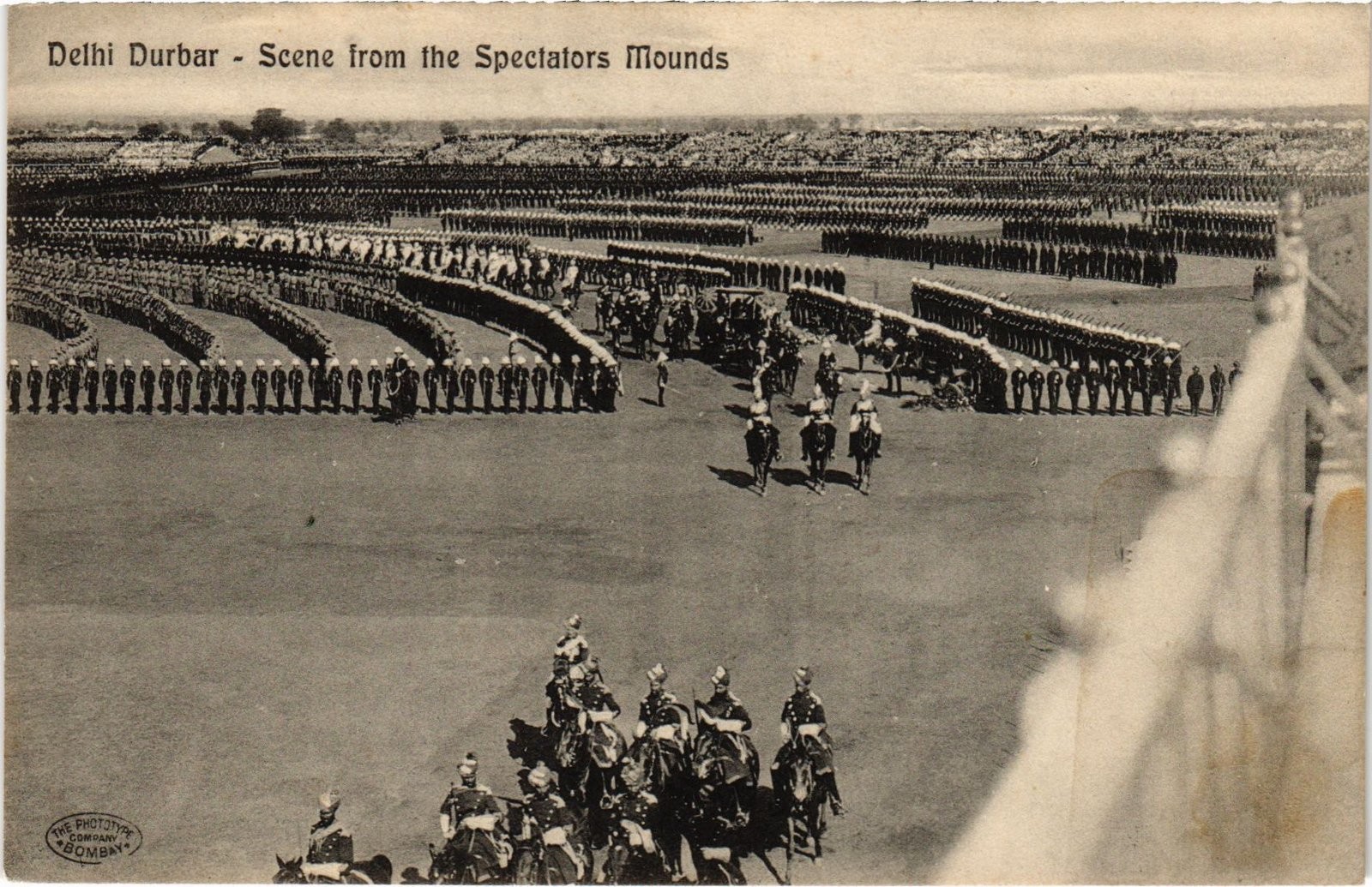 PC INDIA DELHI DURBAR SCENE BRITISH ROYALTY (a71784)