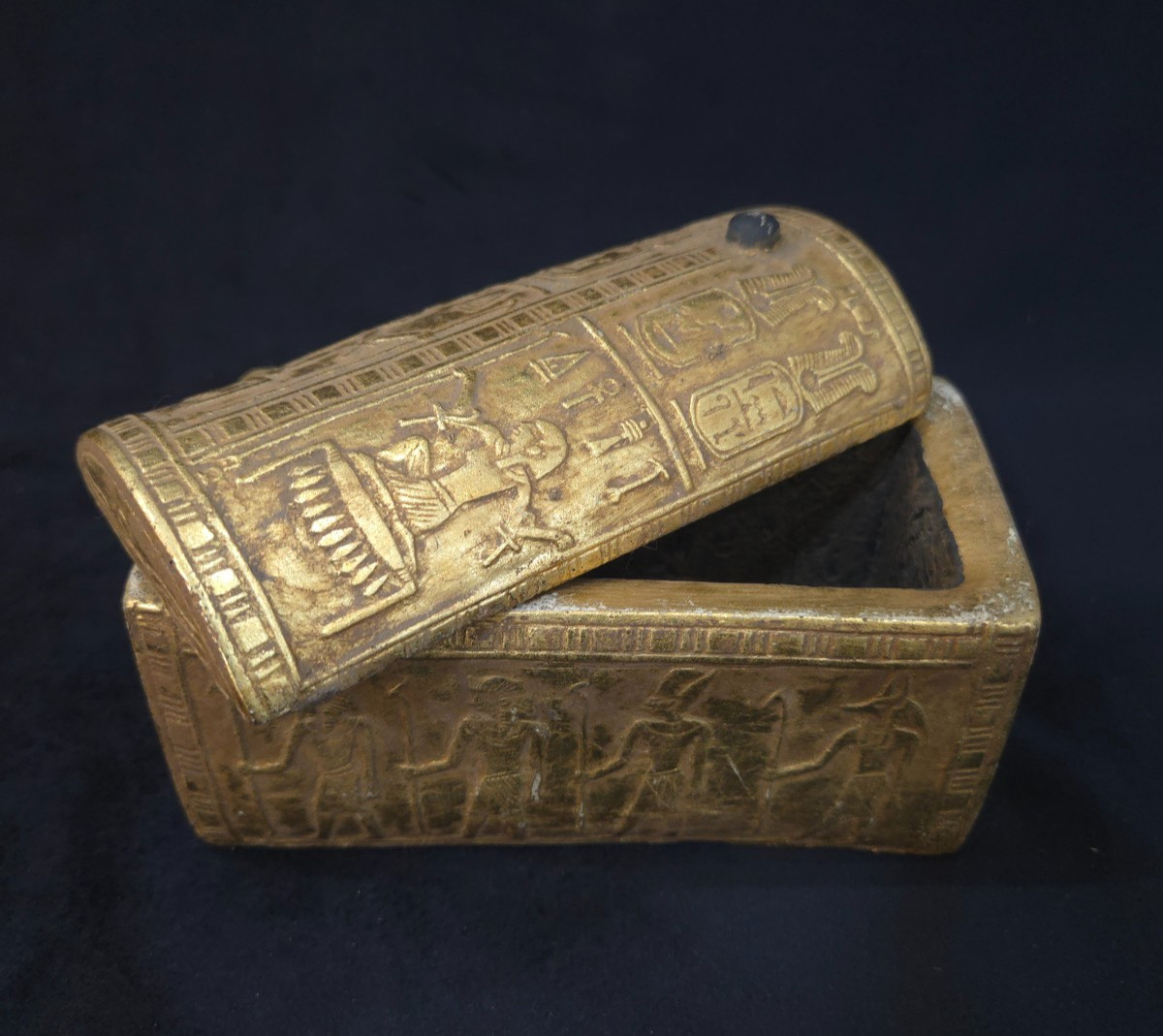 Ancient Egyptian Antiques Funerary Chest Four Sons of Horus Hieroglyphs Stone BC Ancient Egyptian Antiques Funerary Chest Four Sons of Horus Hieroglyphs Stone BC