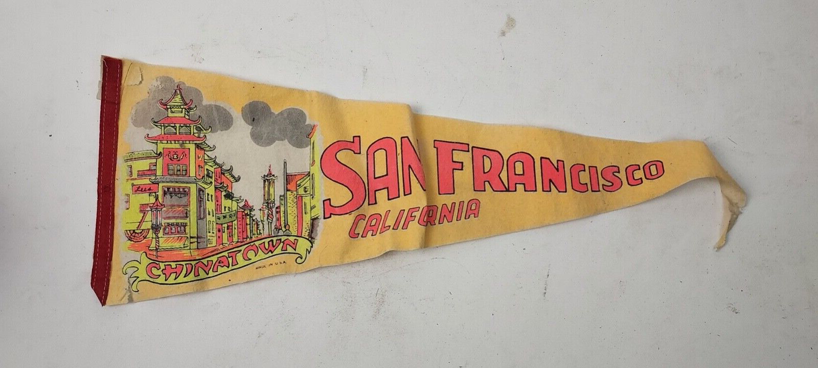 Vintage Chinatown San Francisco Pennant