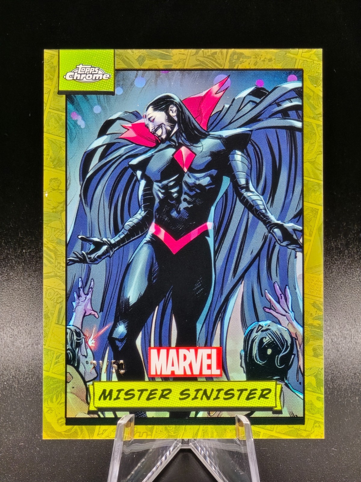 2024 Topps Chrome Marvel MISTER SINISTER True Gold Refractor /50 #68 2024 Topps Chrome Marvel MISTER SINISTER True Gold Refractor /50 #68