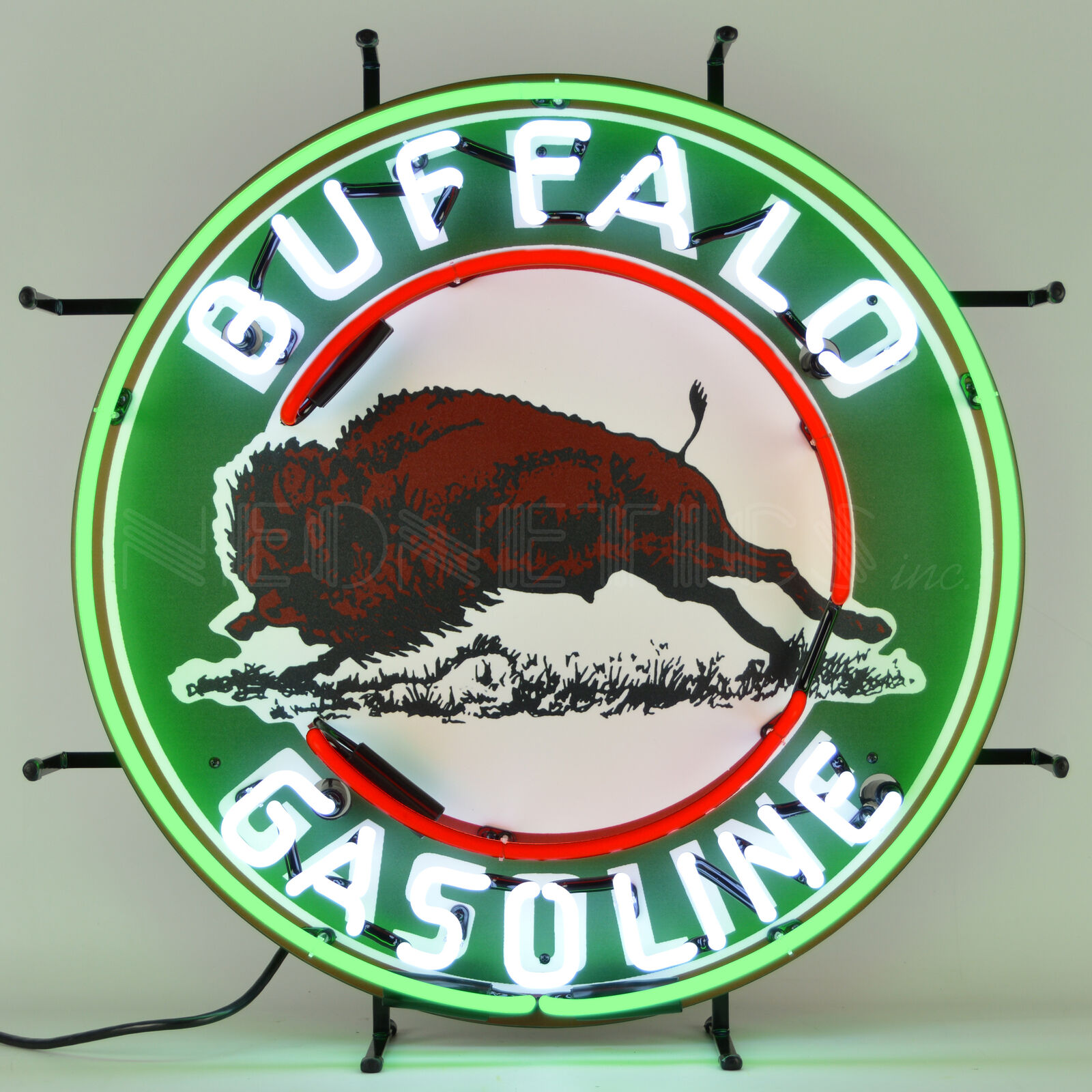 GAS - BUFFALO GASOLINE NEON SIGN Man Cave Lamp