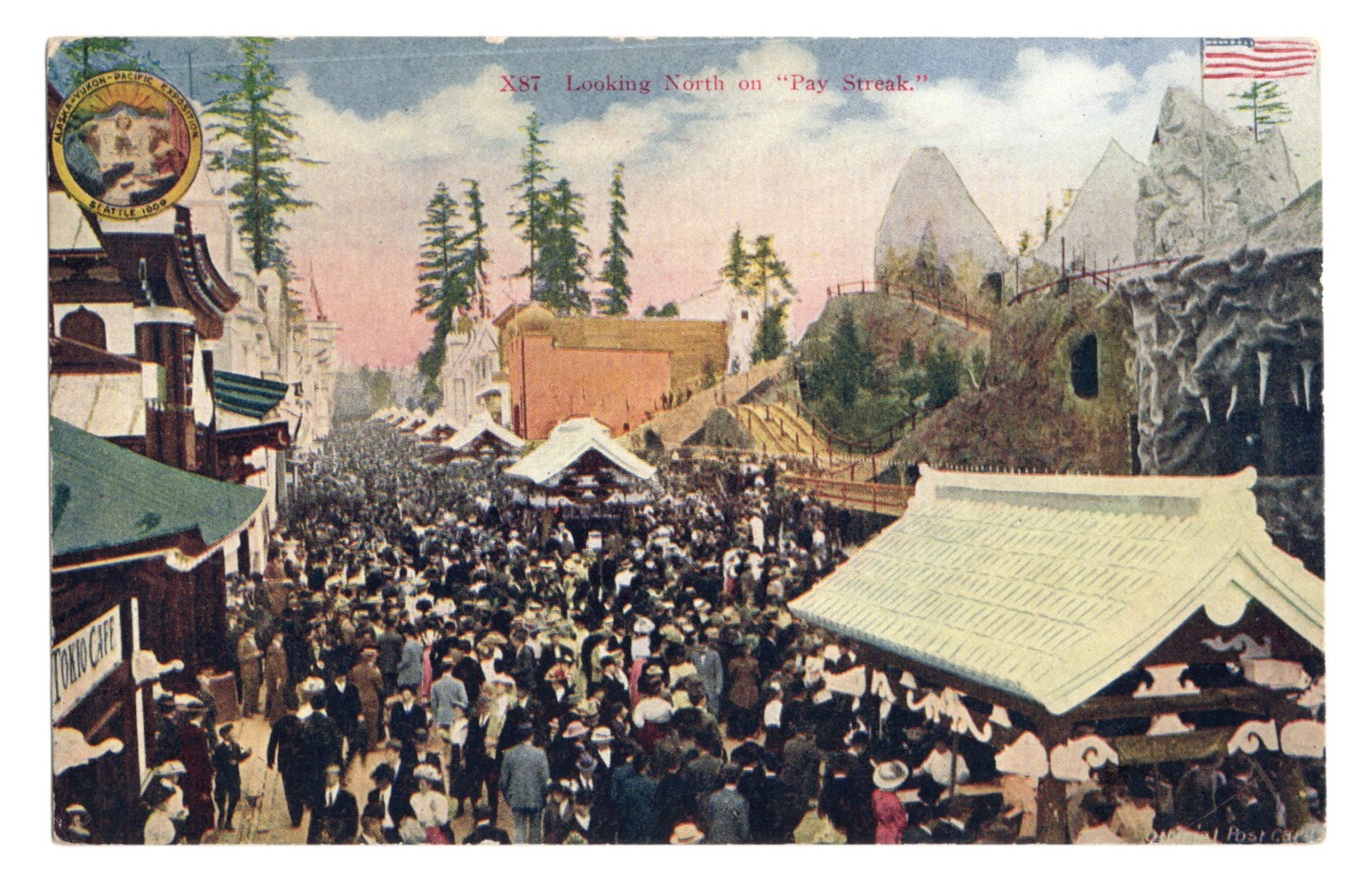 1909 - Alaska-Yukon-Pacific Expo Crowd Postcard - XL2M 1909 - Alaska-Yukon-Pacific Expo Crowd Postcard - XL2M