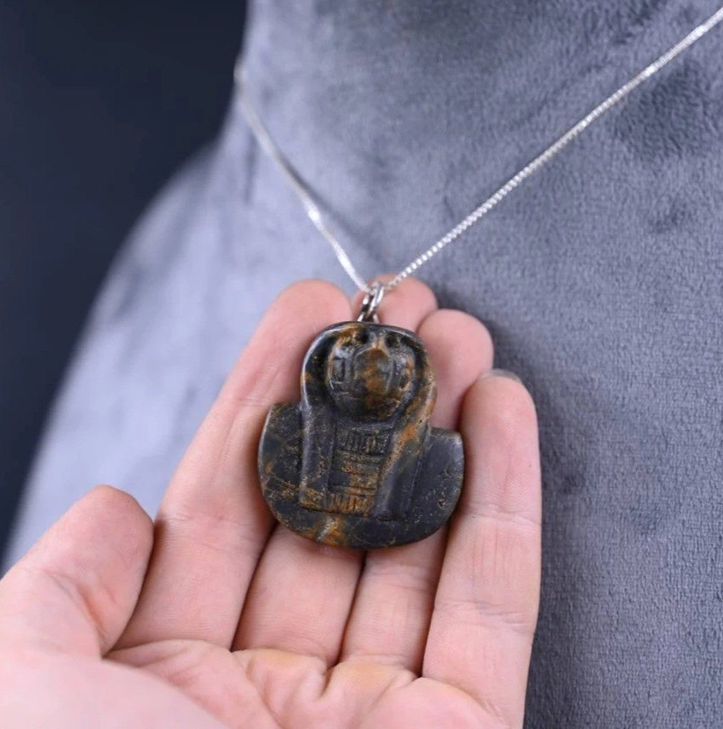 Authentic Ancient Egyptian Antiquities Horus Falcon Amulet Pendant Egyptian BC