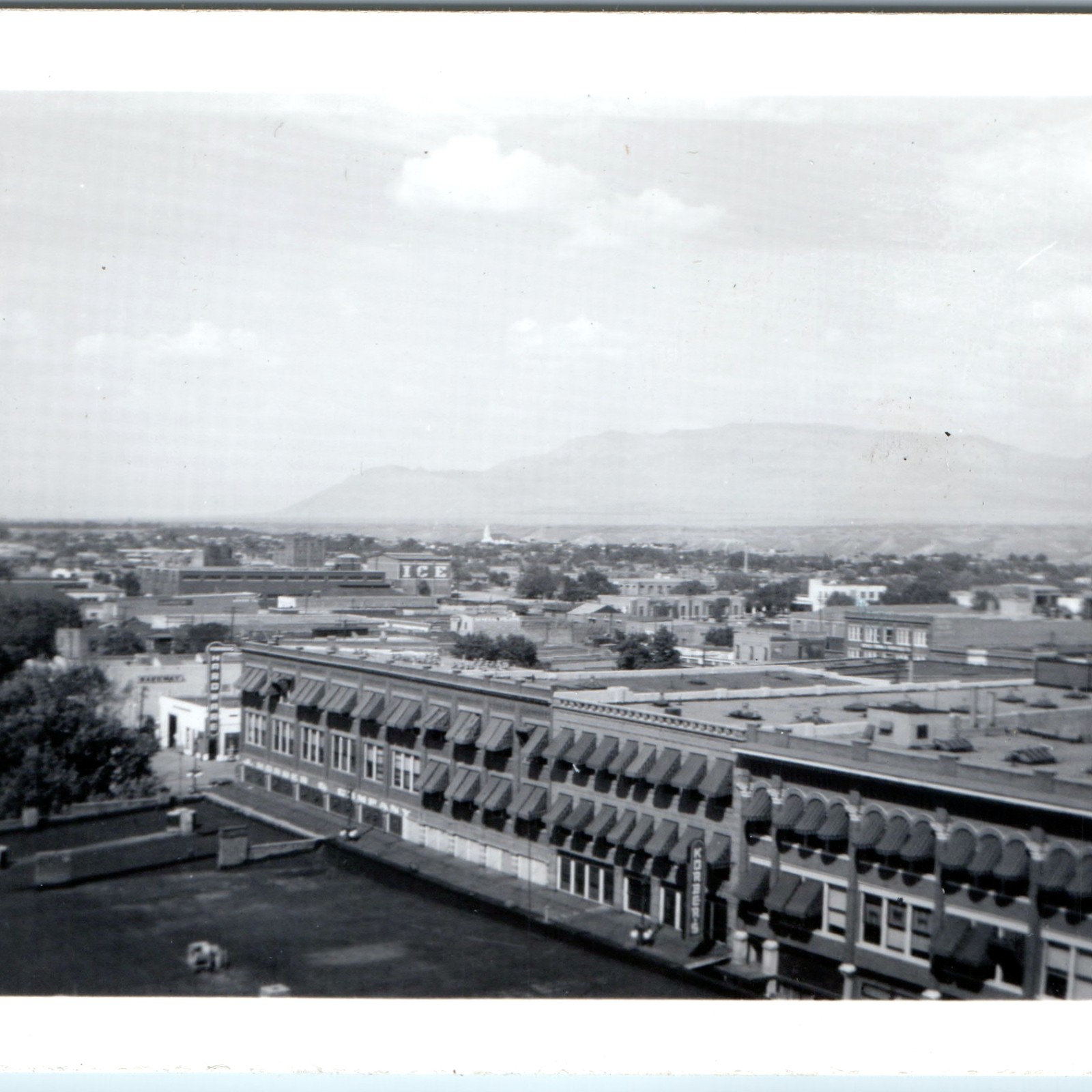 1942 Denver, CO Snapshot Photo Downtown Cityscape Rocky Mountain Aerial View Vtg 1942 Denver, CO Snapshot Photo Downtown Cityscape Rocky Mountain Aerial View Vtg