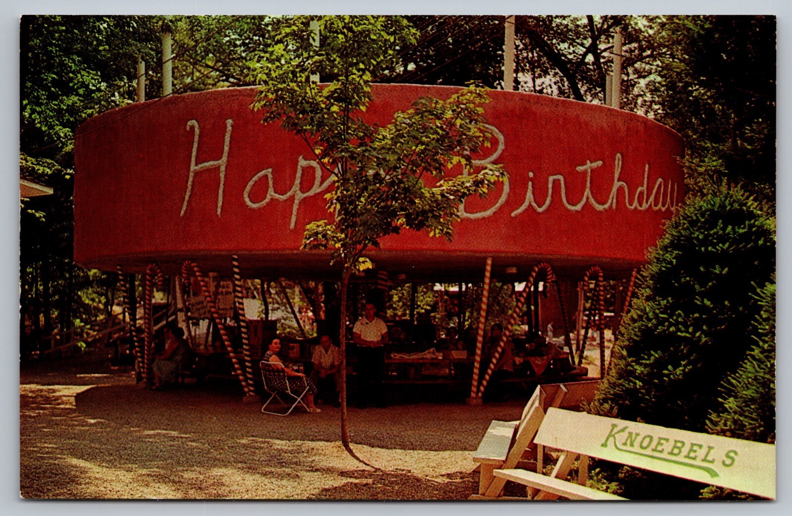 Elysburg PA~Birthday Pavilion~Knoebels Groves Amusement Resort~1959 UNP Postcard Elysburg PA~Birthday Pavilion~Knoebels Groves Amusement Resort~1959 UNP Postcard