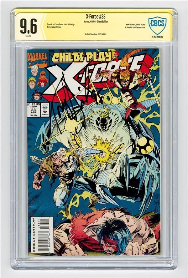 X-FORCE #33 SIGNED TONY DANIEL CBCS VERIFIED AND GRADED 9.6