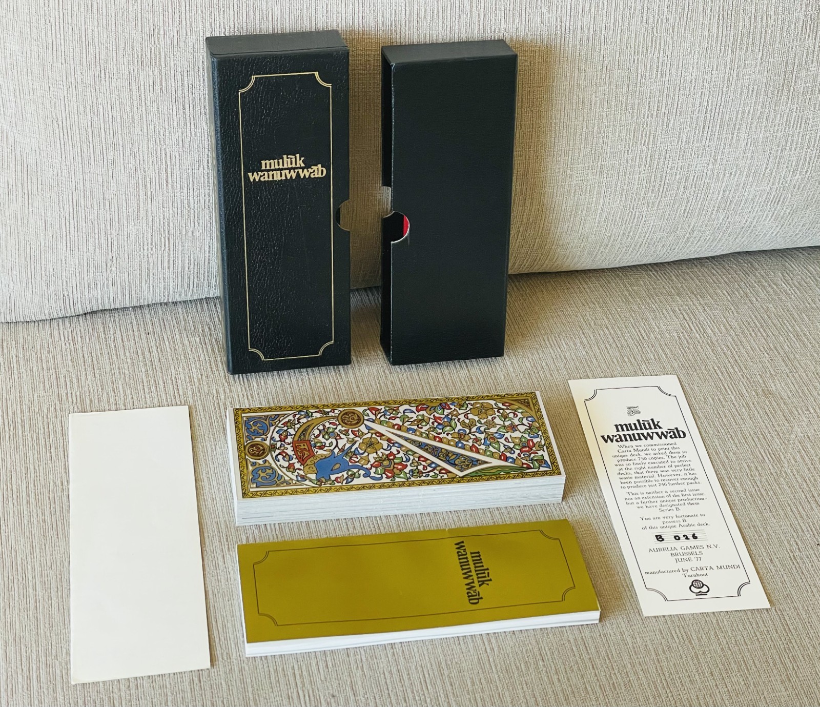 Muluk Wanuwwab Egyptian Arabic Mamluk Playing Cards Carta Mundi 1972 Proto-Tarot