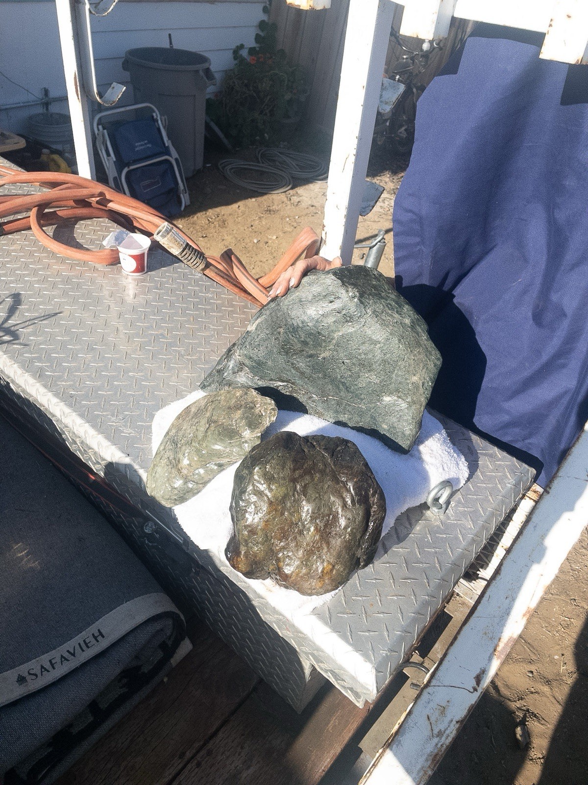 MASSIVE OCEAN POLISHED RARE BIG SUR NEPHRITE SILVER/BLUE-GREEN SPECIMEN. MASSIVE OCEAN POLISHED RARE BIG SUR NEPHRITE SILVER/BLUE-GREEN SPECIMEN.