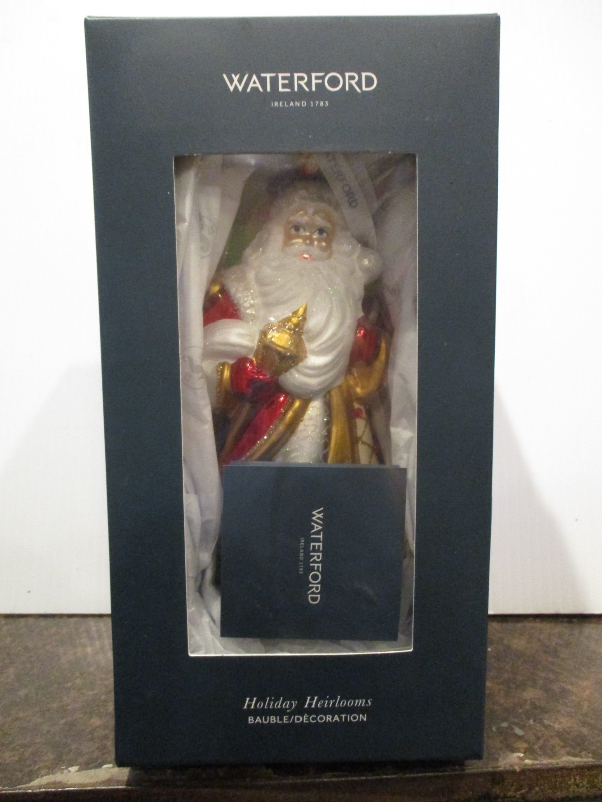 Waterford Holiday Heirlooms Santa Bauble Glass Christmas Ornament