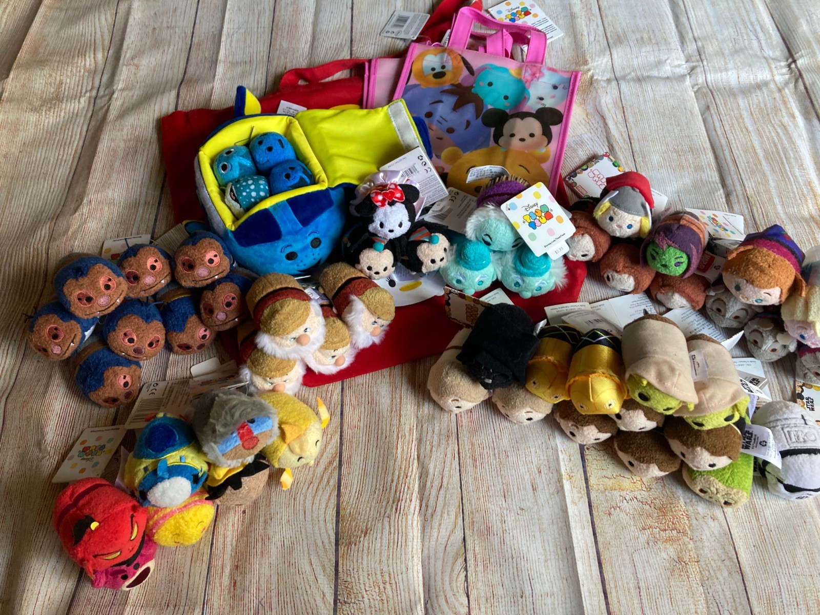Disney Tsum Tsum's Lot of 56 Star Wars Mickey Minnie Attractions Mini Plush 3.5