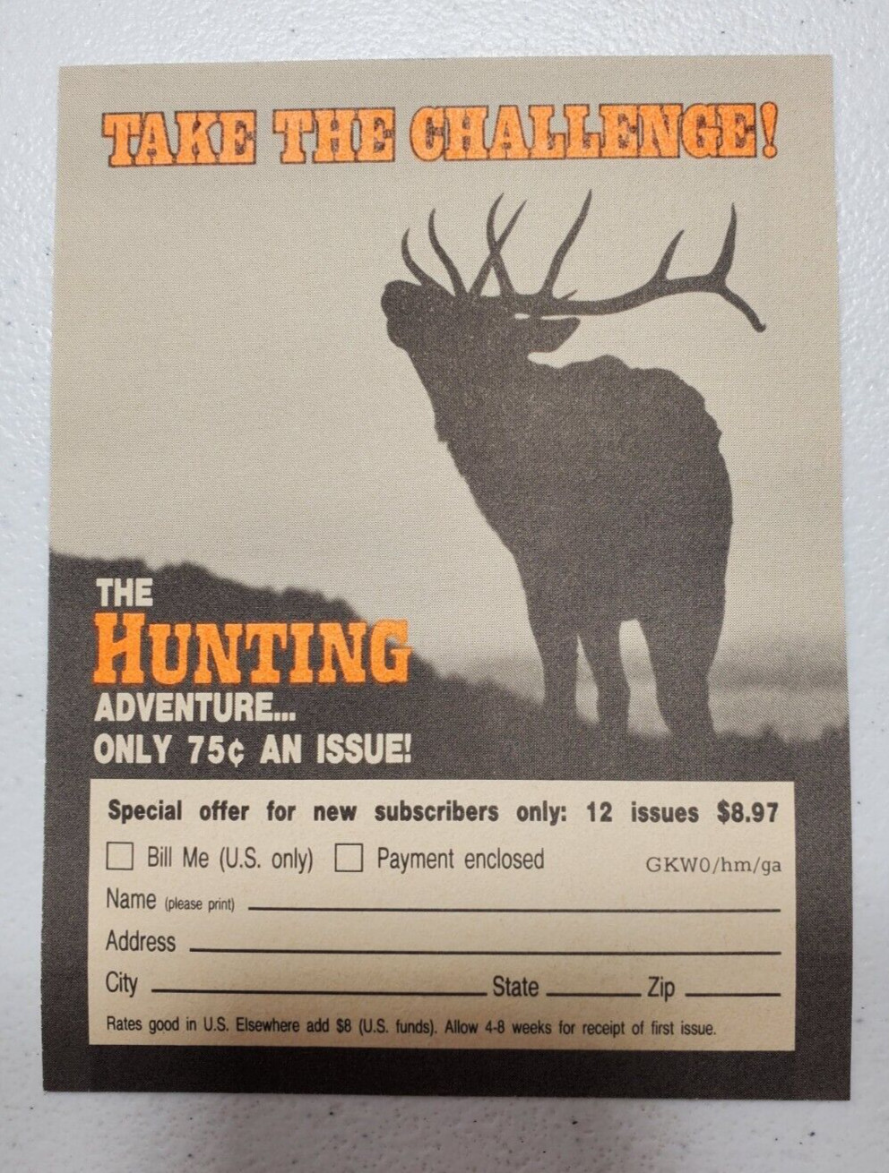 Vintage Petersen\'s Hunting Subscription Postcard Vintage Petersen\'s Hunting Subscription Postcard