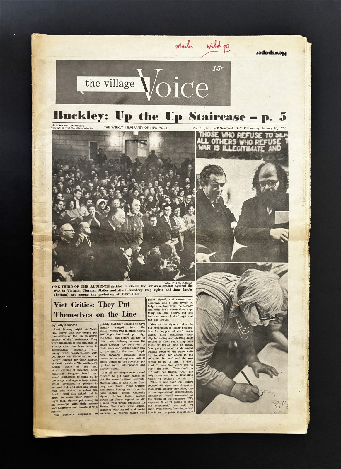 Village Voice Newspaper 1/18/1968 Allen Ginsberg Andy Warhol Simon & Garfunkel Village Voice Newspaper 1/18/1968 Allen Ginsberg Andy Warhol Simon & Garfunkel