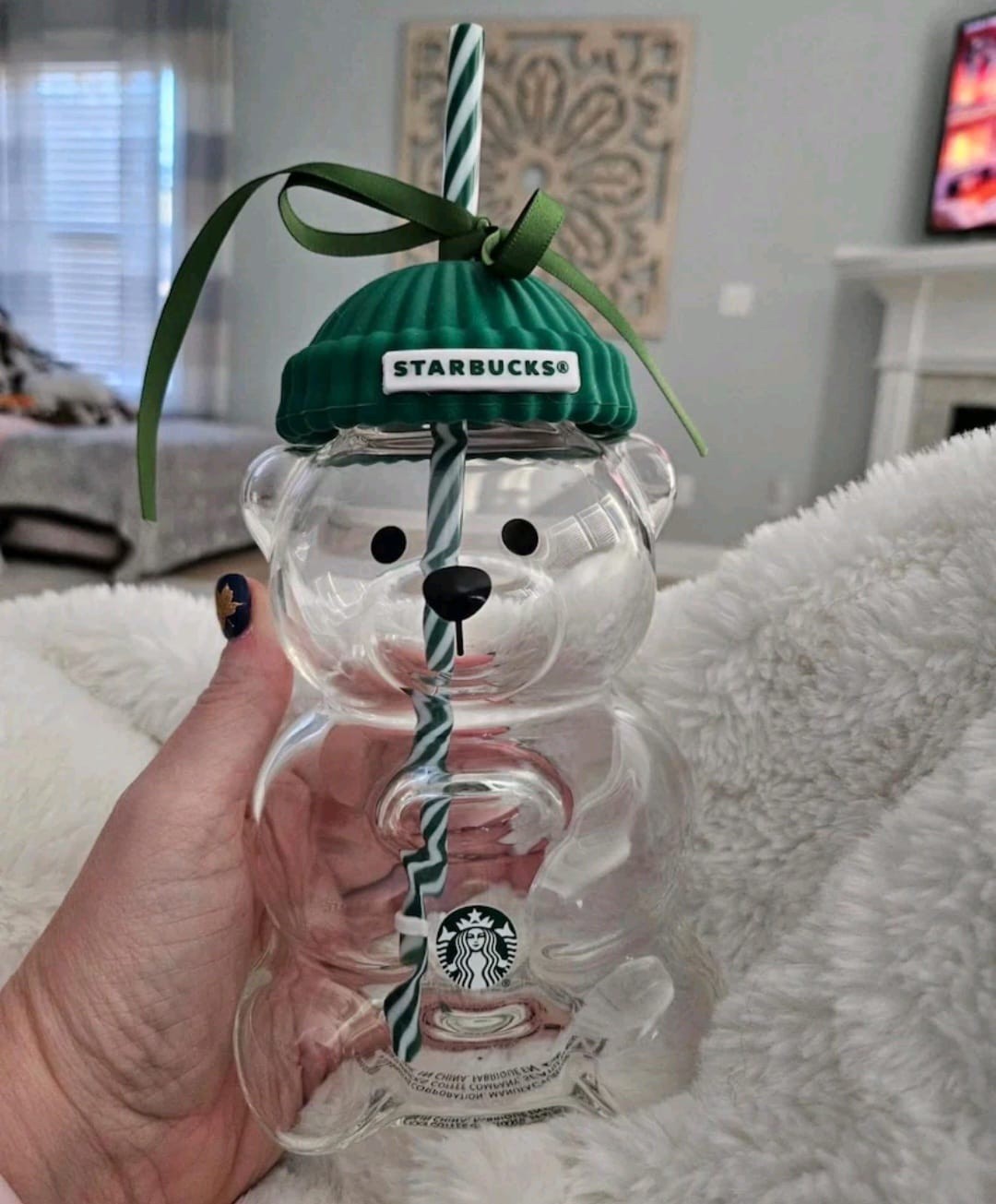 Original Starbucks Bearista Limited Edition Bear Glass Cold Cup Original Starbucks Bearista Limited Edition Bear Glass Cold Cup