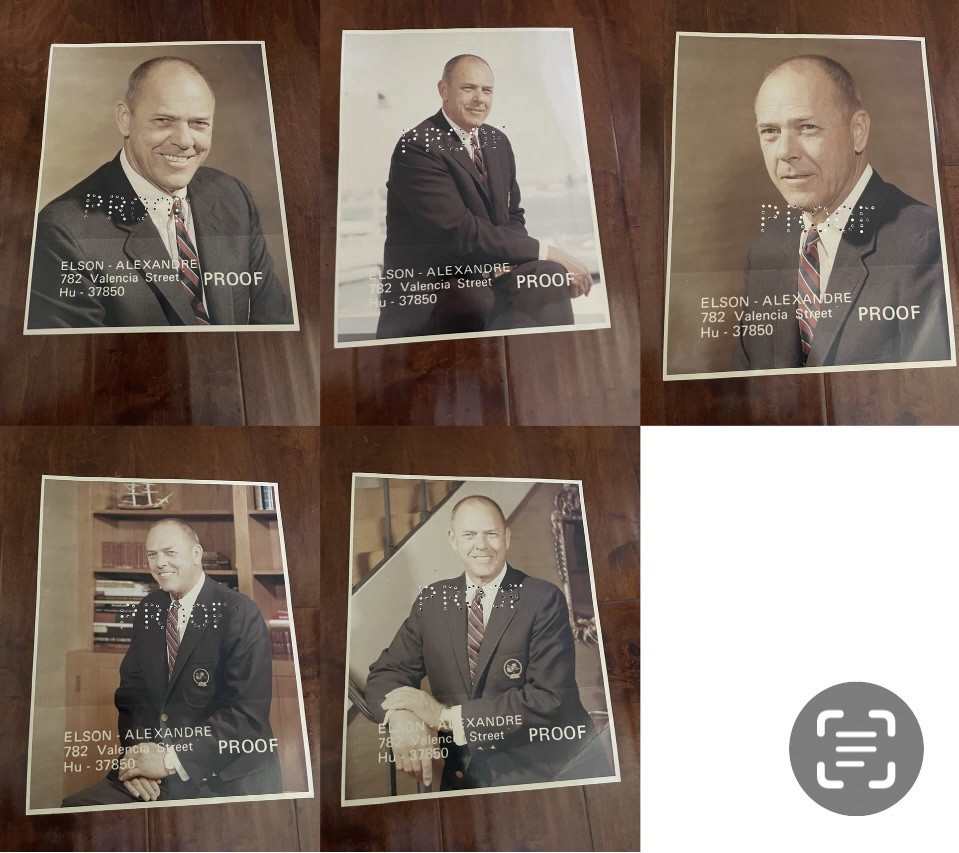 5 Vtg 1968 Portrait Proof 11” X14” Photos + Backs  Headshots Elson Alexandre