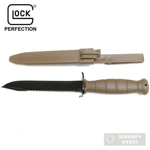 Glock Survival Knife; Tan / FDE; 6.5 inches; with Root Saw; New, Never Used