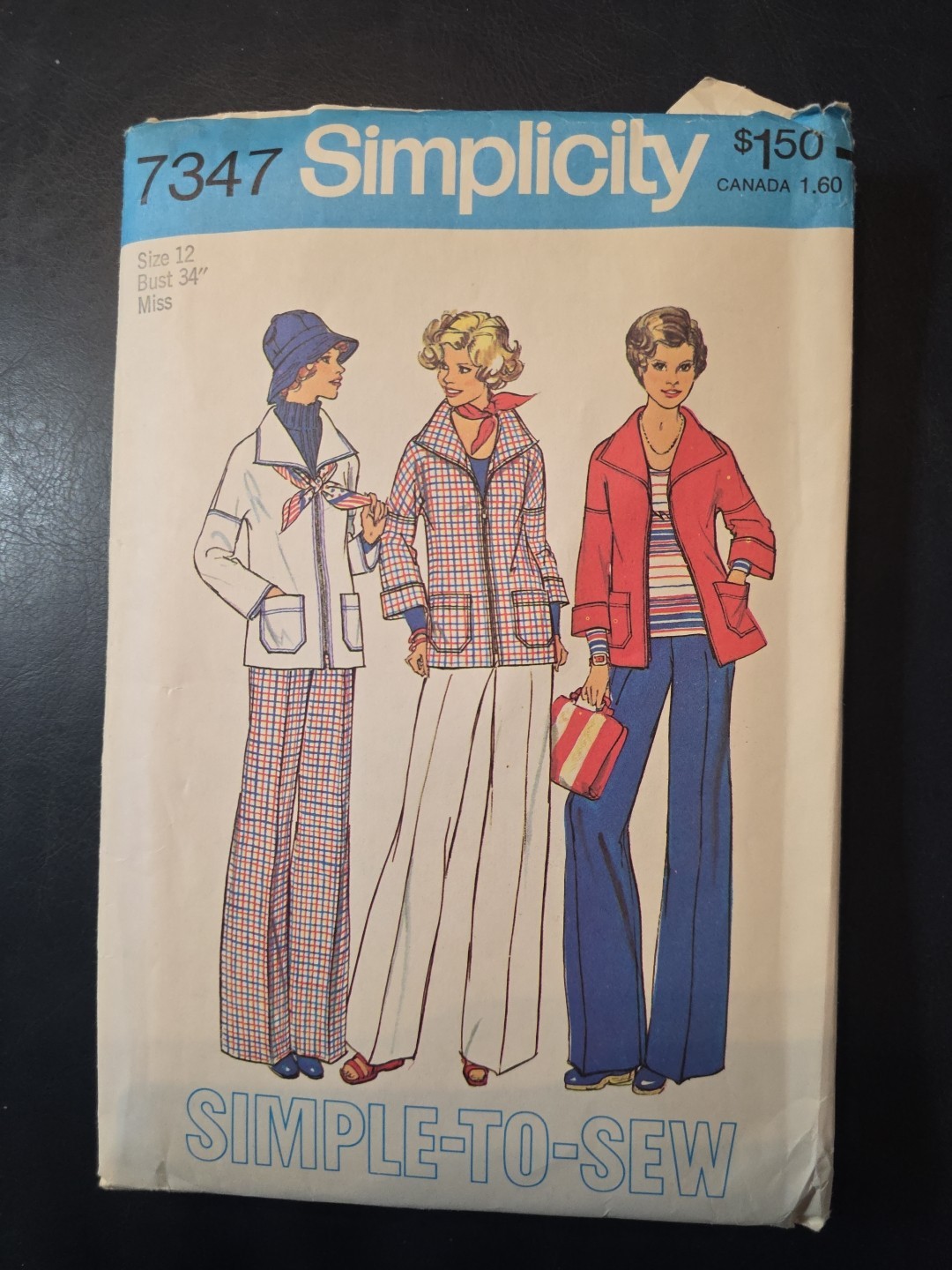 Simplicity Pattern 7347 Vintage Women’s Size12 1976 Cut Simplicity Pattern 7347 Vintage Women’s Size12 1976 Cut