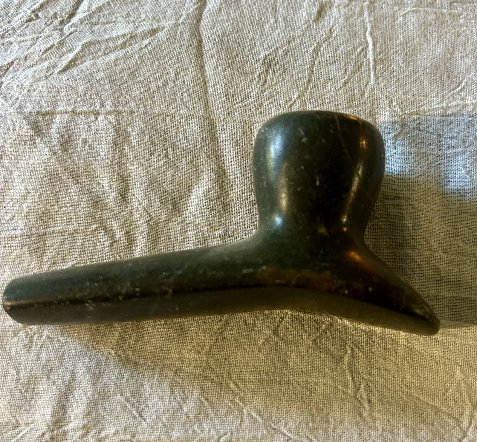 Exceptionally Fine Steatite Pipe ceremonial. Native American / Indian 4” Long Exceptionally Fine Steatite Pipe ceremonial. Native American / Indian 4” Long