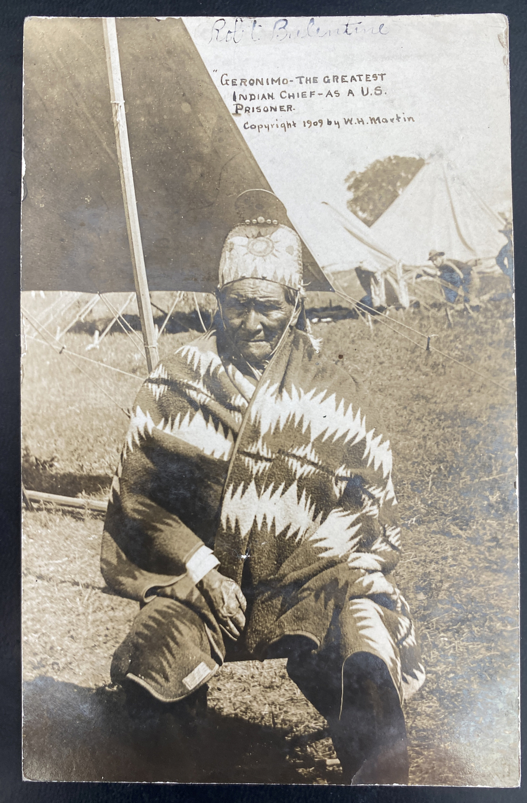 1911 Johnstown CO USA RPPC Postcard Cover Indian Chief Geronimo US Prisoner 1911 Johnstown CO USA RPPC Postcard Cover Indian Chief Geronimo US Prisoner