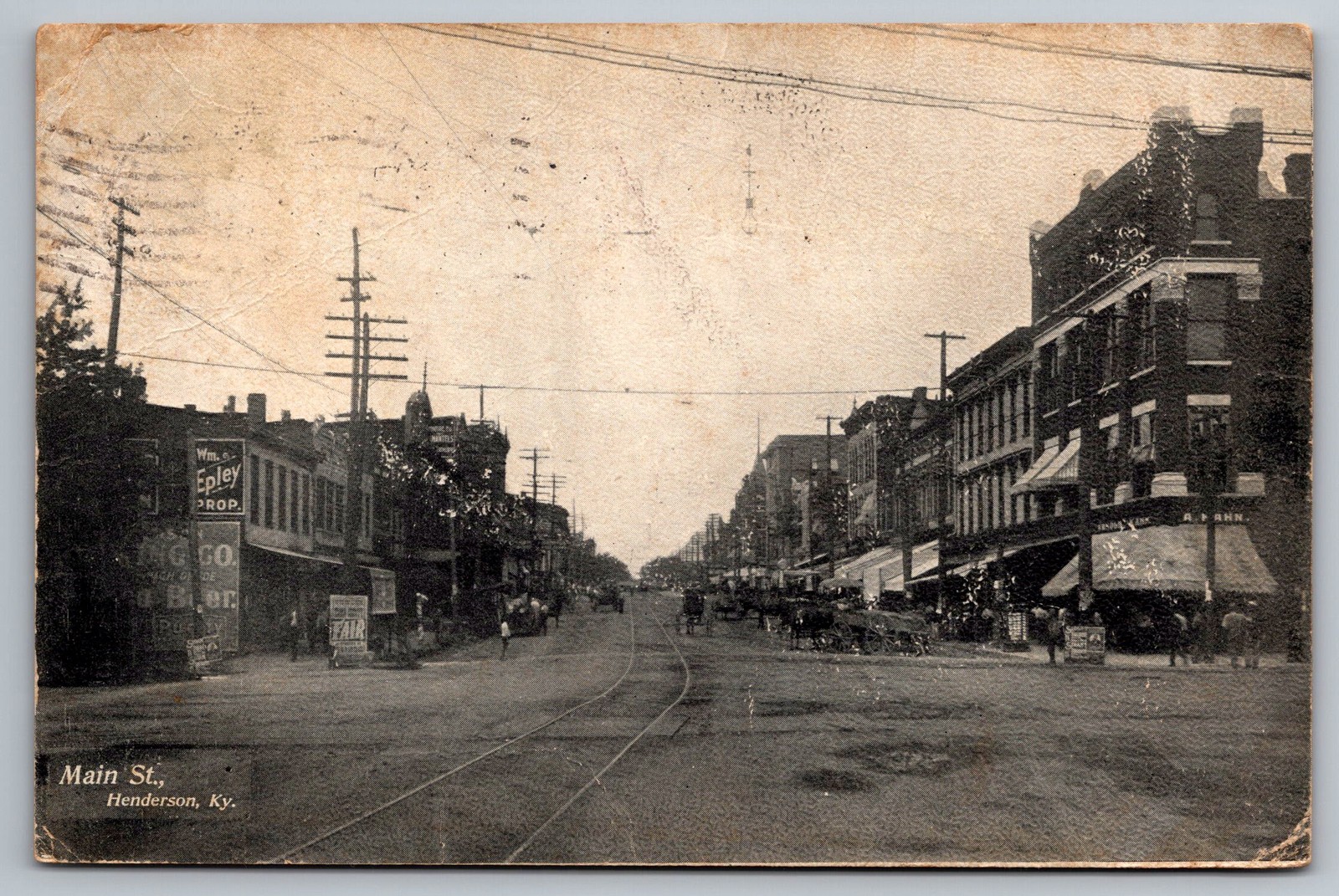 Vintage 1908 Postcard Main St Henderson KY Kentucky Divided Back Postally (P25) Vintage 1908 Postcard Main St Henderson KY Kentucky Divided Back Postally (P25)