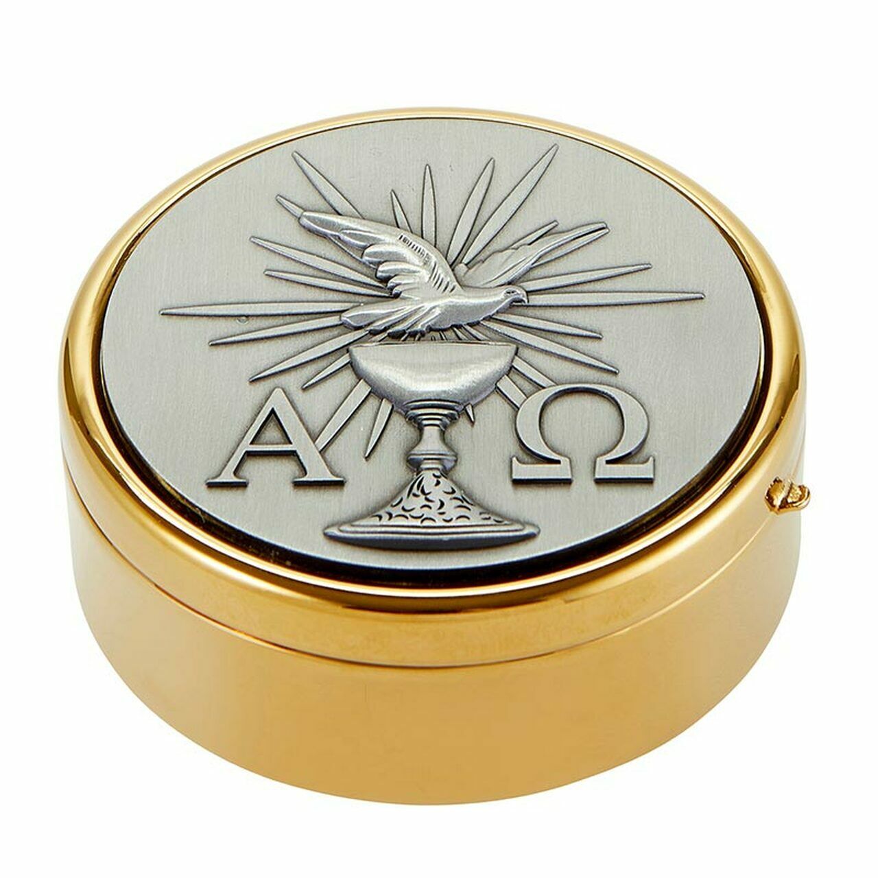 Alpha Omega Dove Pyx Holds 60 Hosts Container for Home or Hospital, 3 1/4 In