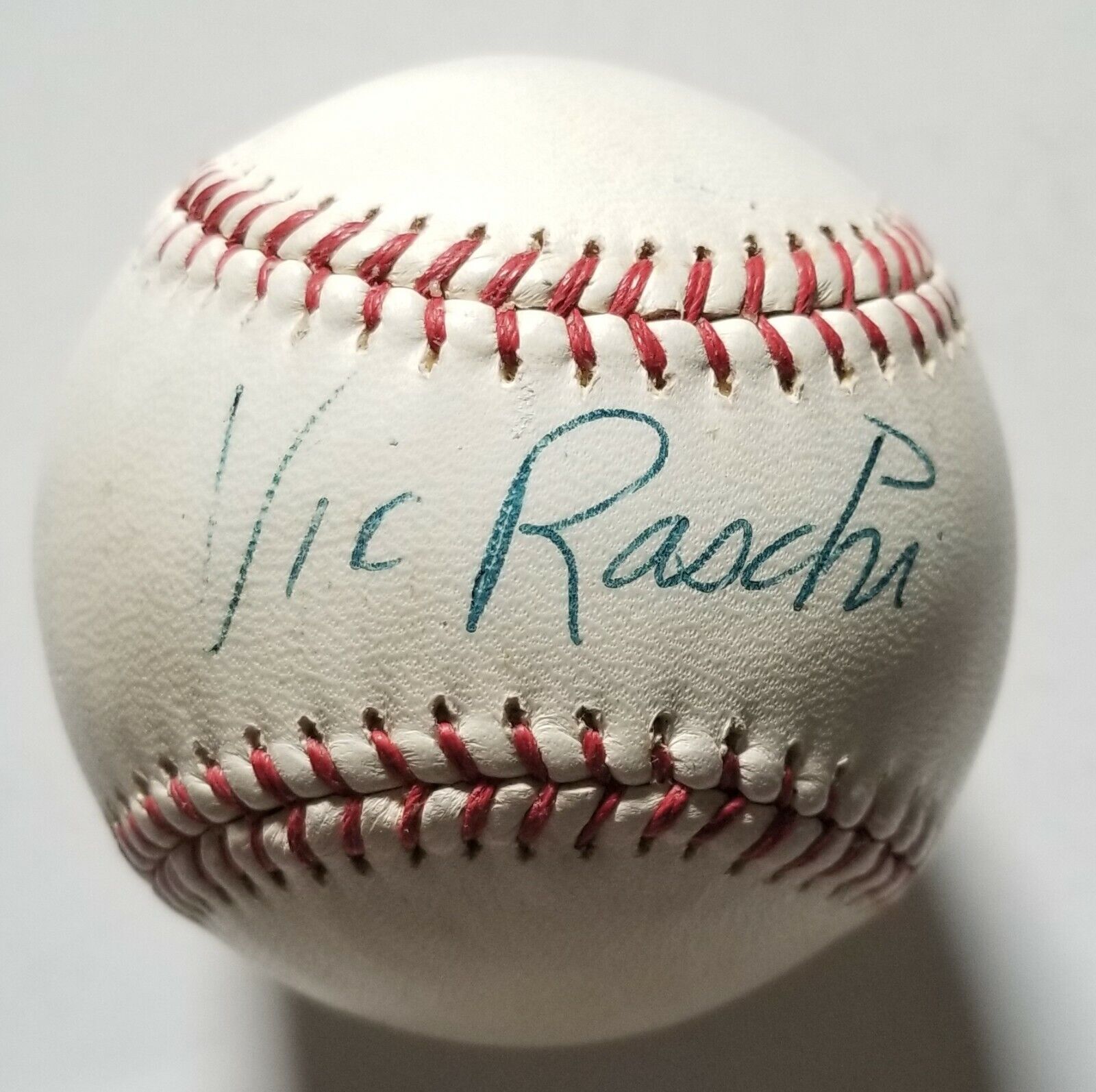Vic Raschi REAL SIGNED Baseball JSA Full LOA MLB New York Yankees Springfield