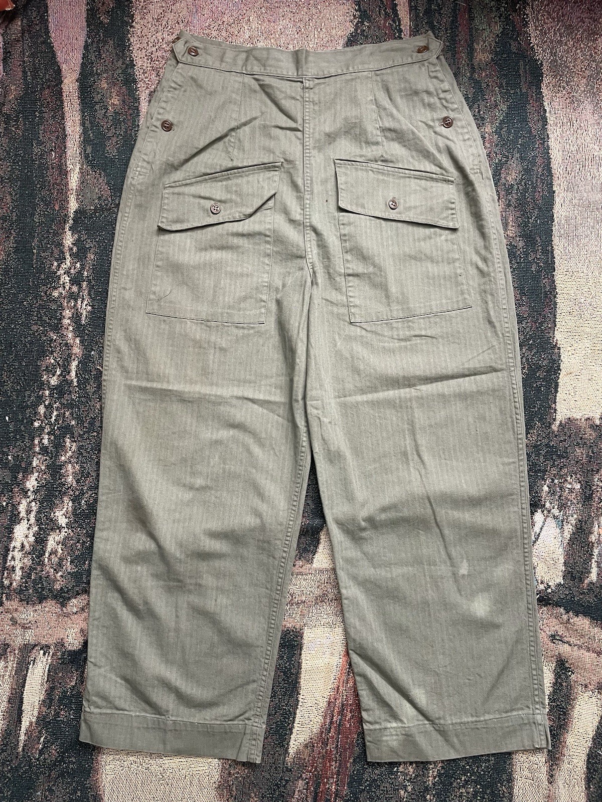 VINTAGE 1940S WW2 WAAC WOMENS ARMY CORPS US ARMY HBT PANTS TROUSERS Size 30x25 VINTAGE 1940S WW2 WAAC WOMENS ARMY CORPS US ARMY HBT PANTS TROUSERS Size 30x25