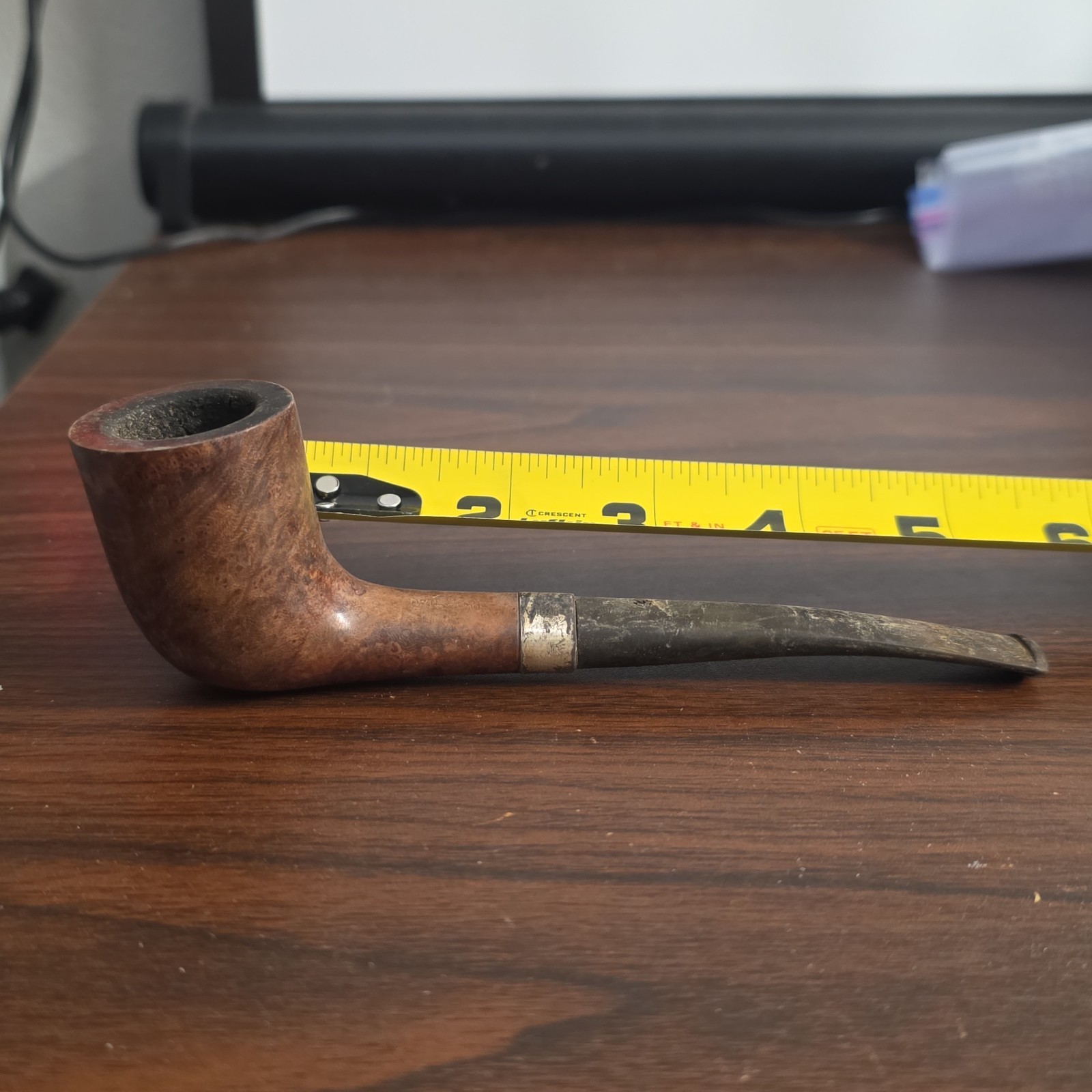 Early BBB Own Make Sterling Silver Billiard Estate Pipe Made In England 3 Early BBB Own Make Sterling Silver Billiard Estate Pipe Made In England 3