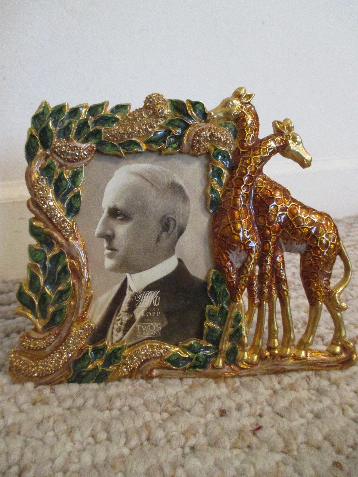 Two's Company Jeweled Giraffe Frame  Wesley Kropp