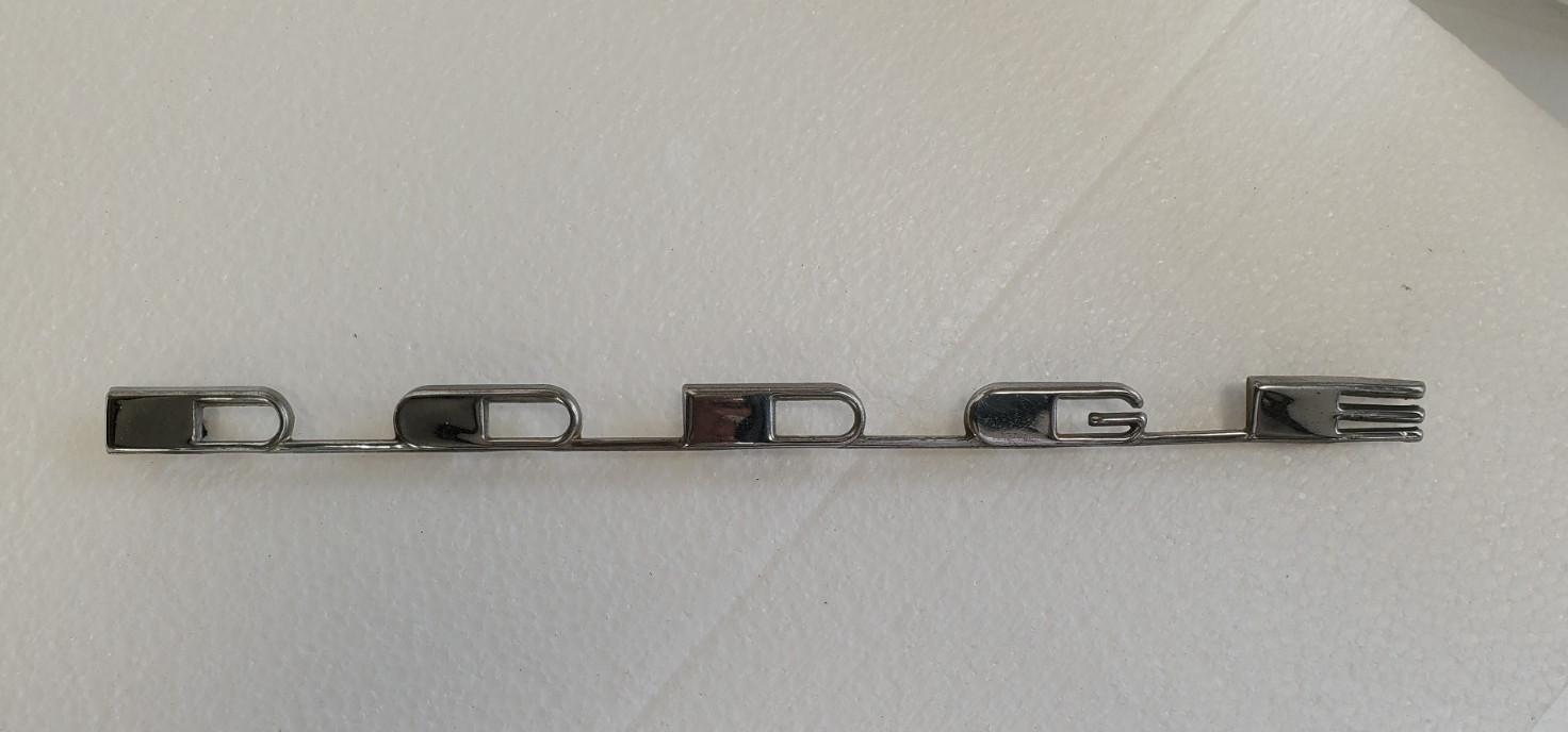 1949 Dodge Coronet Trunk Nameplate Emblem Badge (RARE) Mopar 1949 Dodge Coronet Trunk Nameplate Emblem Badge (RARE) Mopar