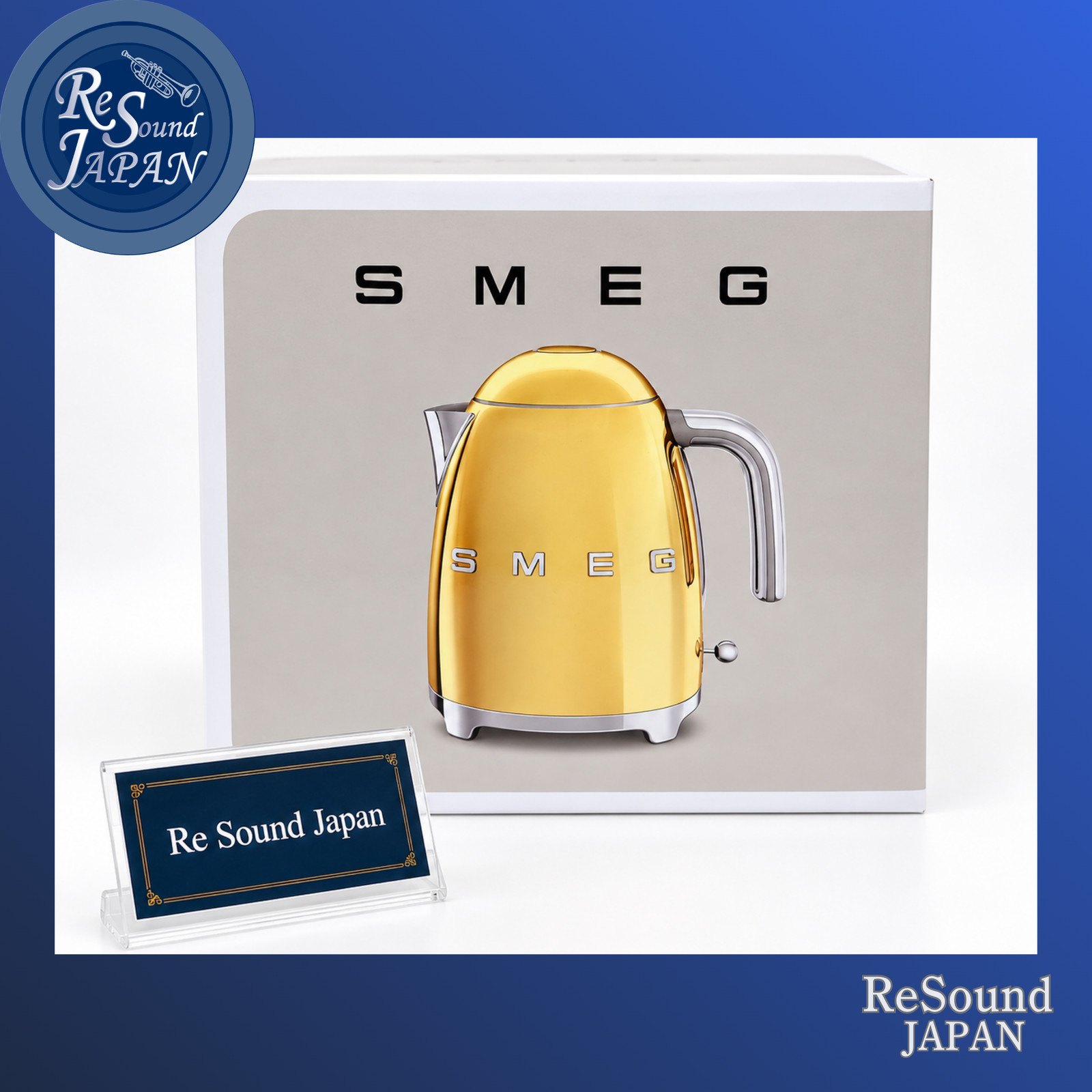 SMEG KLF03 Electric Kettle 1.7L Gold 50s Style Stainless Steel Pitcher Japan NEW