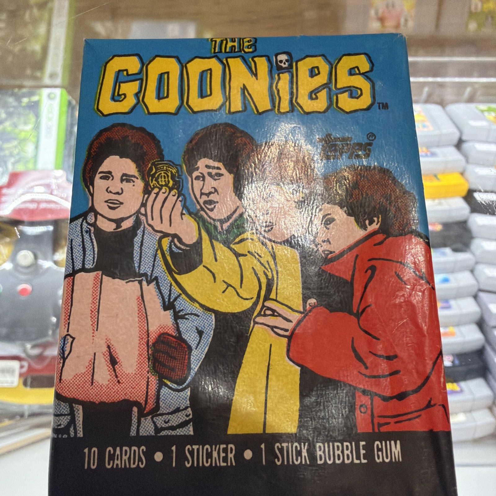 1985 Topps The Goonies Wax Pack 10 Cards Sticker Gum Vintage Movie Unopened